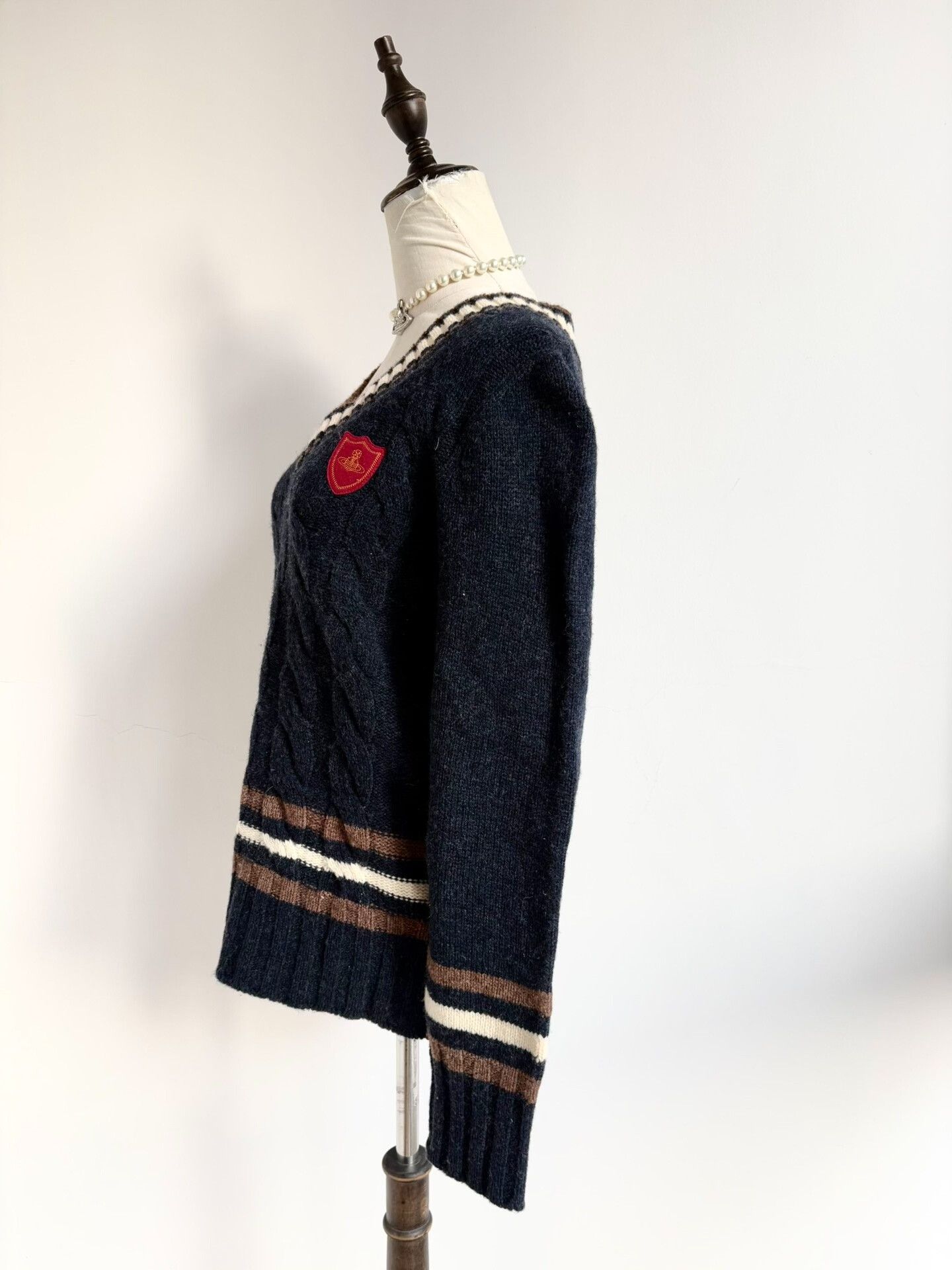 Vivienne Westwood Vivienne Westwood Navy Knitted Sweater Size L / US 10 / IT 46 - 3 Thumbnail