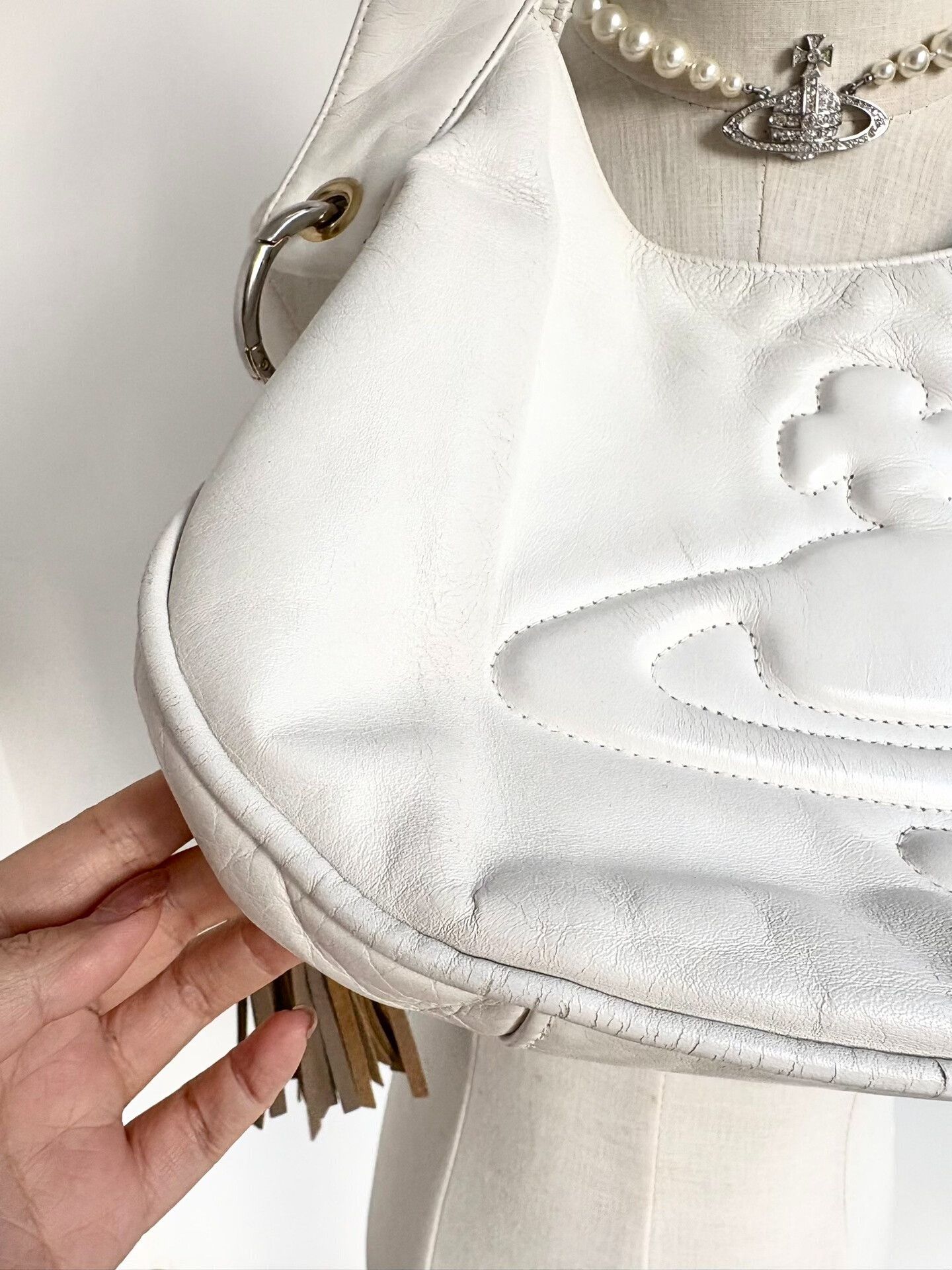 Vivienne Westwood Vivienne Westwood White Fringe Bag Size ONE SIZE - 7 Thumbnail