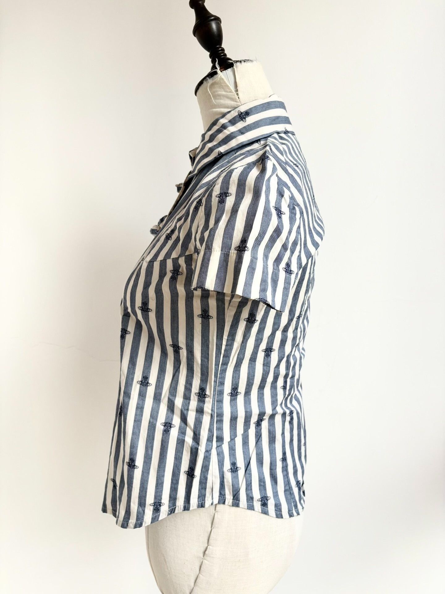 Vivienne Westwood Vivienne Westwood Striped Saturn Short Sleeve Shirt Size S / US 4 / IT 40 - 3 Thumbnail