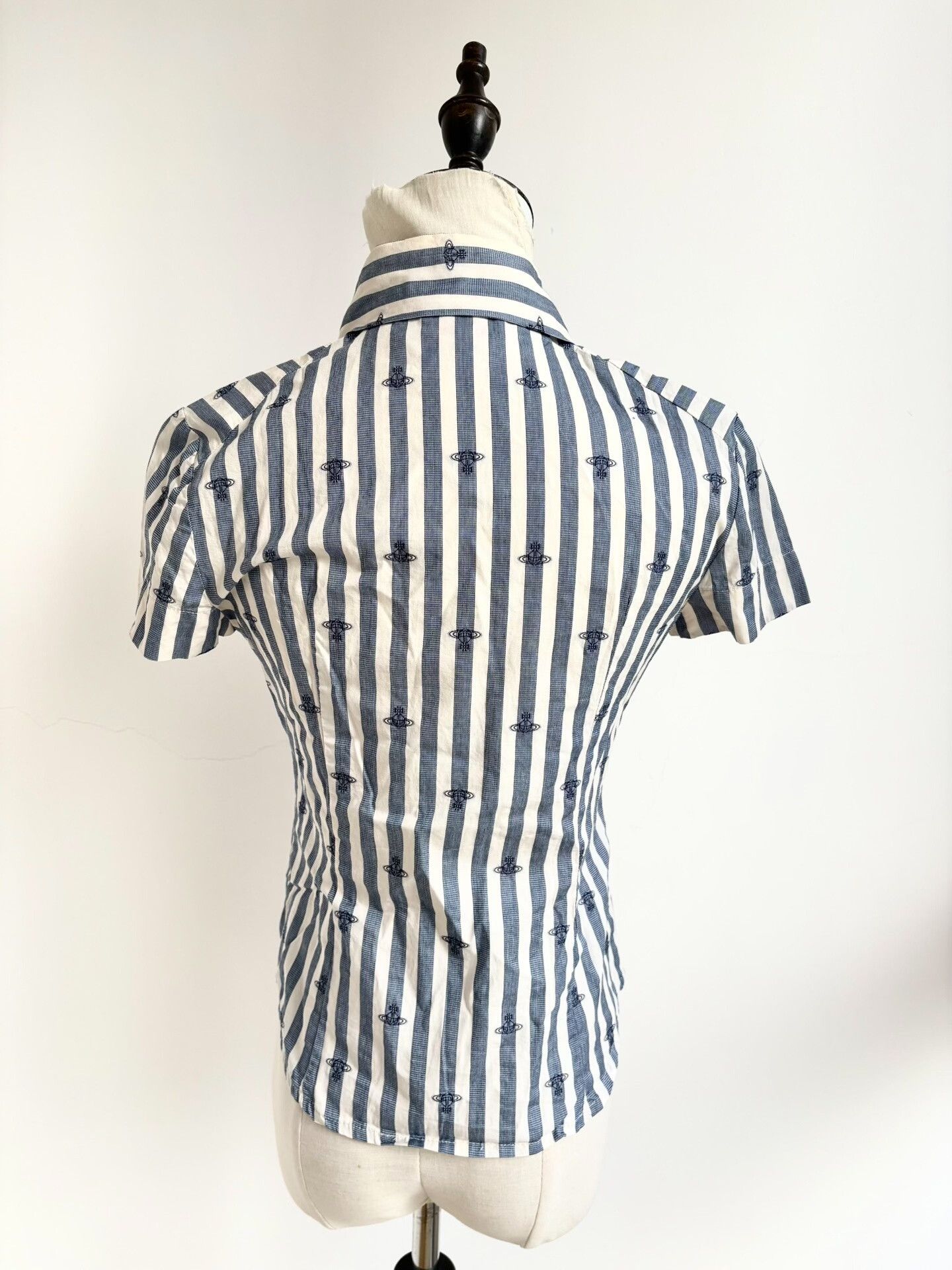 Vivienne Westwood Vivienne Westwood Striped Saturn Short Sleeve Shirt Size S / US 4 / IT 40 - 4 Thumbnail