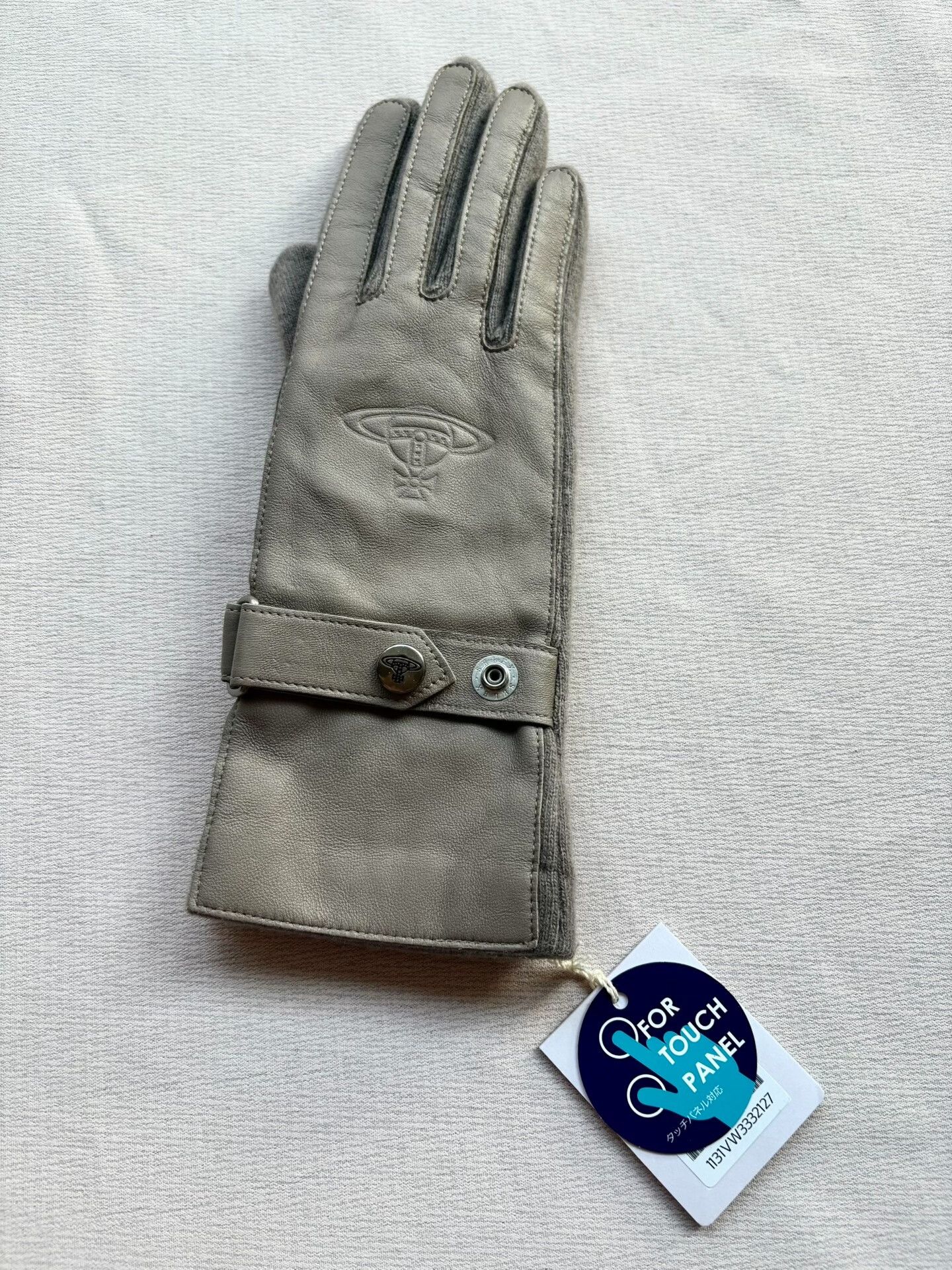 Vivienne Westwood Vivienne Westwood Gray Leather Gloves Size ONE SIZE - 4 Thumbnail