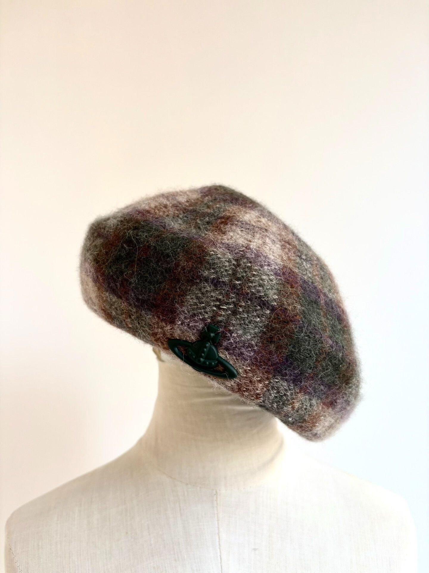 Vivienne Westwood Vivienne Westwood Brown Check Beret Size ONE SIZE - 2 Thumbnail