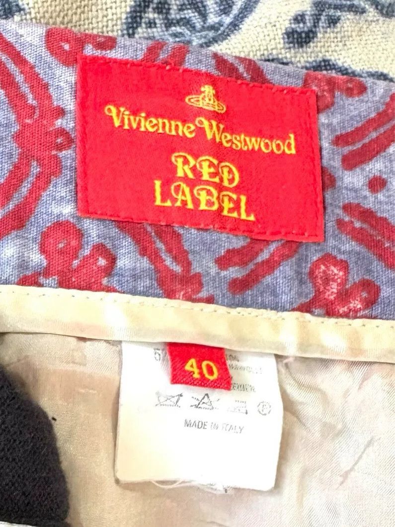 Vivienne Westwood Vivienne Westwood Red Patterned Midi Skirt Size 40" / US 18 - 3 Thumbnail