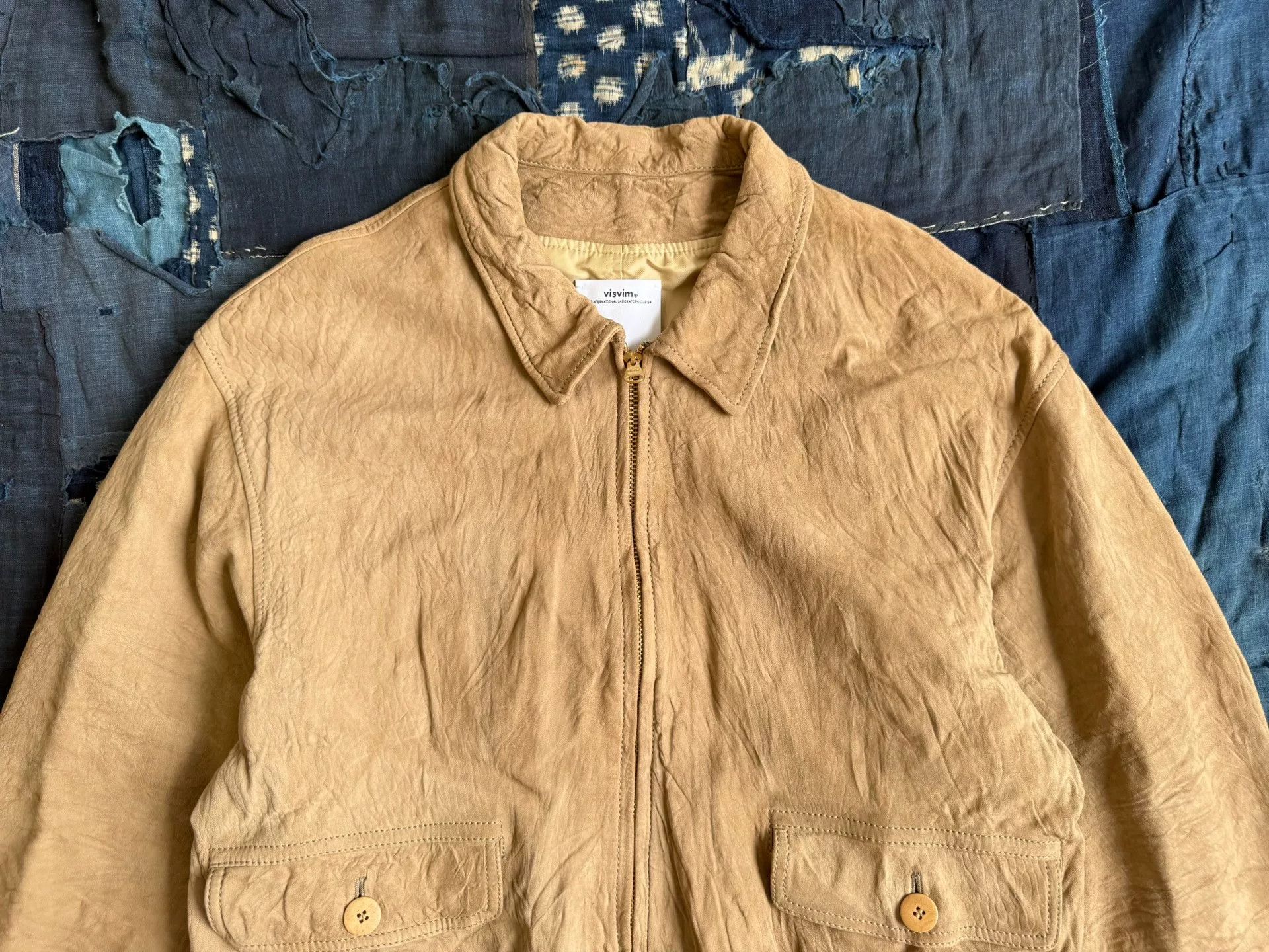 Visvim VISVIM Suede Mahon Jacket in Sand Size US S / EU 44-46 / 1 - 4 Thumbnail