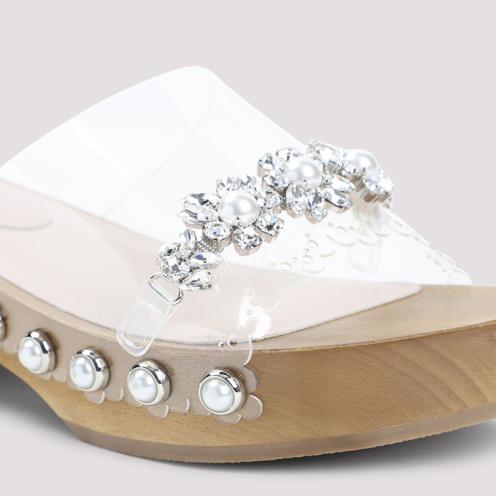 Simone Rocha Simone Rocha Scalopped Wooden Clog Sandals Size US 8 / IT 38 - 4 Thumbnail