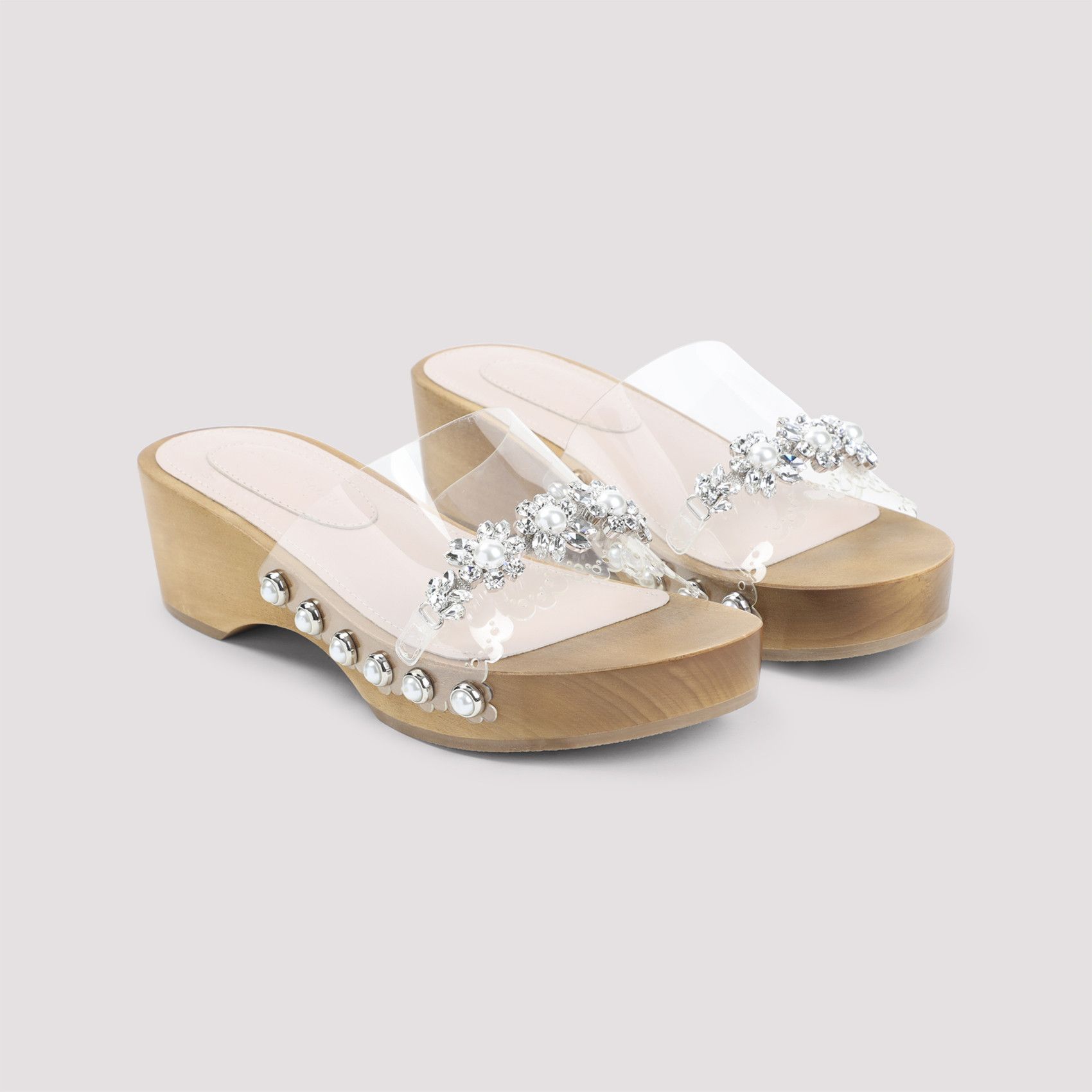 Simone Rocha Simone Rocha Scalopped Wooden Clog Sandals Size US 8 / IT 38 - 3 Thumbnail
