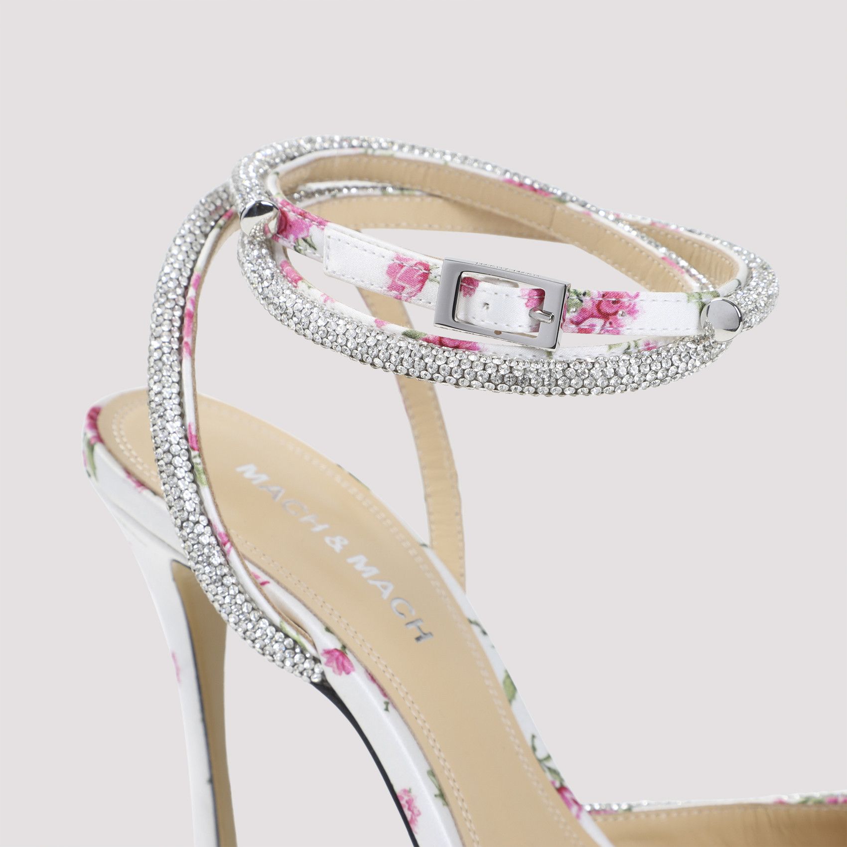 MACH & MACH Mach & Mach Double Bow Cheri Floral Satin High Heels Sandals Size US 10 / IT 40 - 3 Thumbnail
