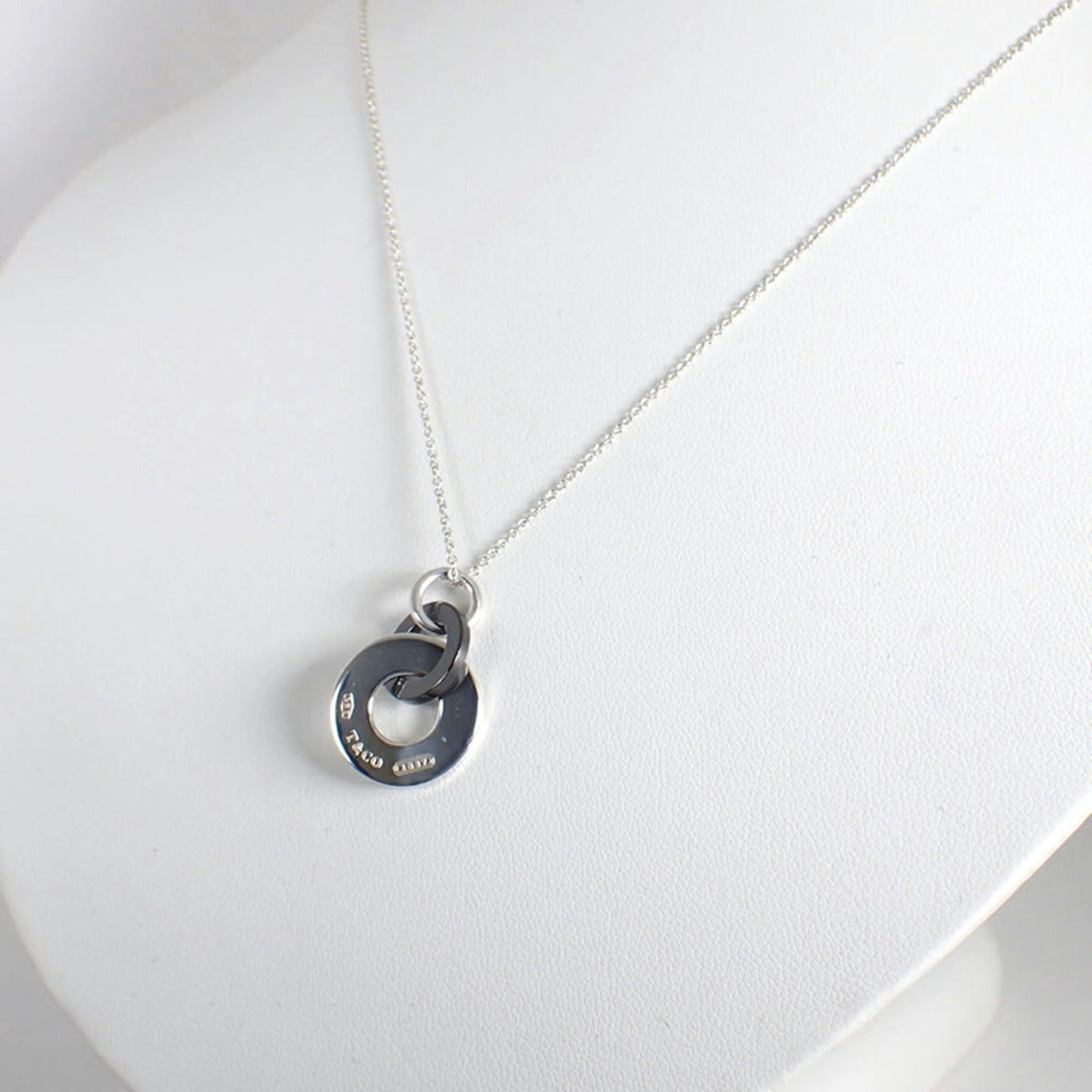 Tiffany & Co. TIFFANY 925 Titanium 1837 Interlocking Circle Necklace Size ONE SIZE - 3 Thumbnail
