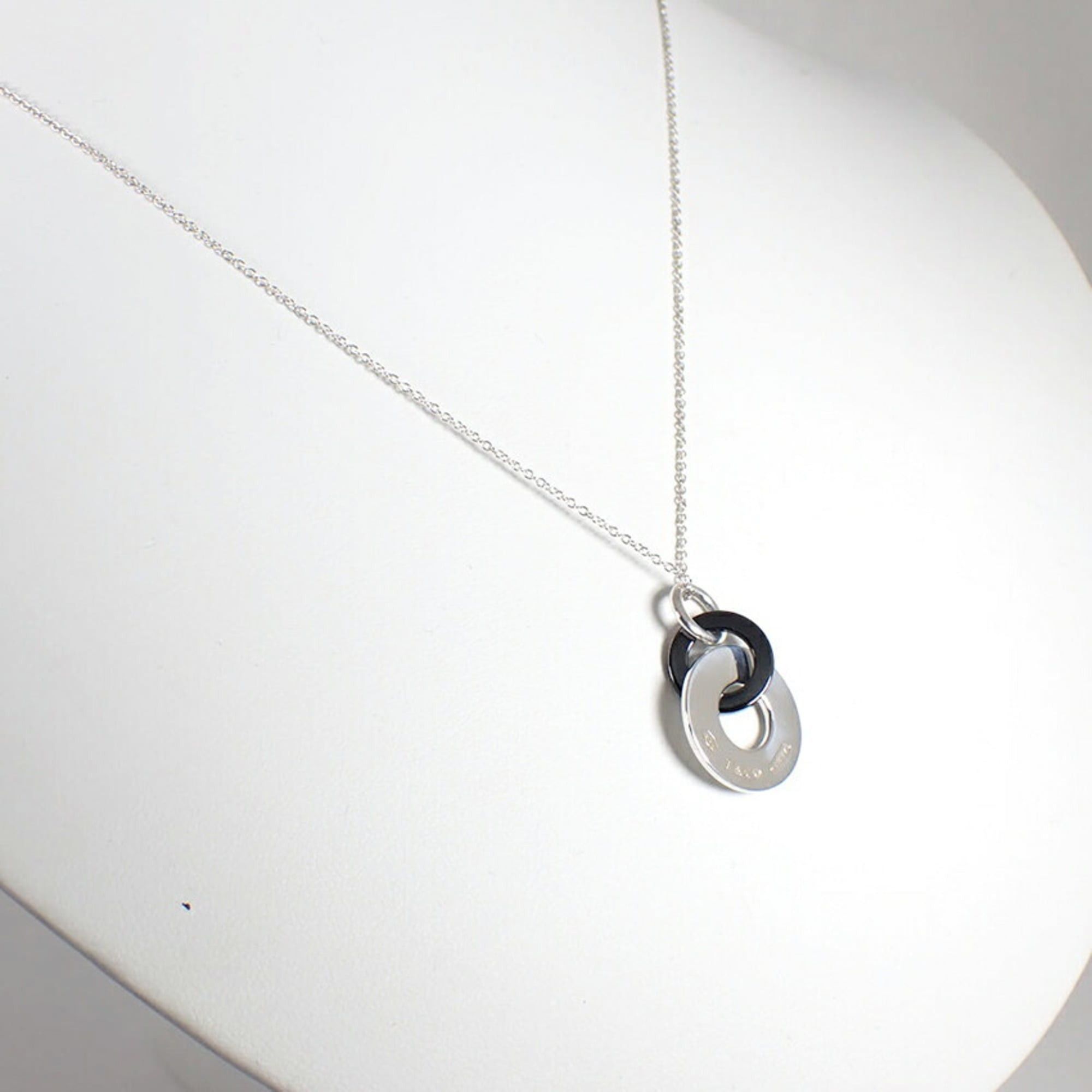 Tiffany & Co. TIFFANY 925 Titanium 1837 Interlocking Circle Necklace Size ONE SIZE - 4 Thumbnail