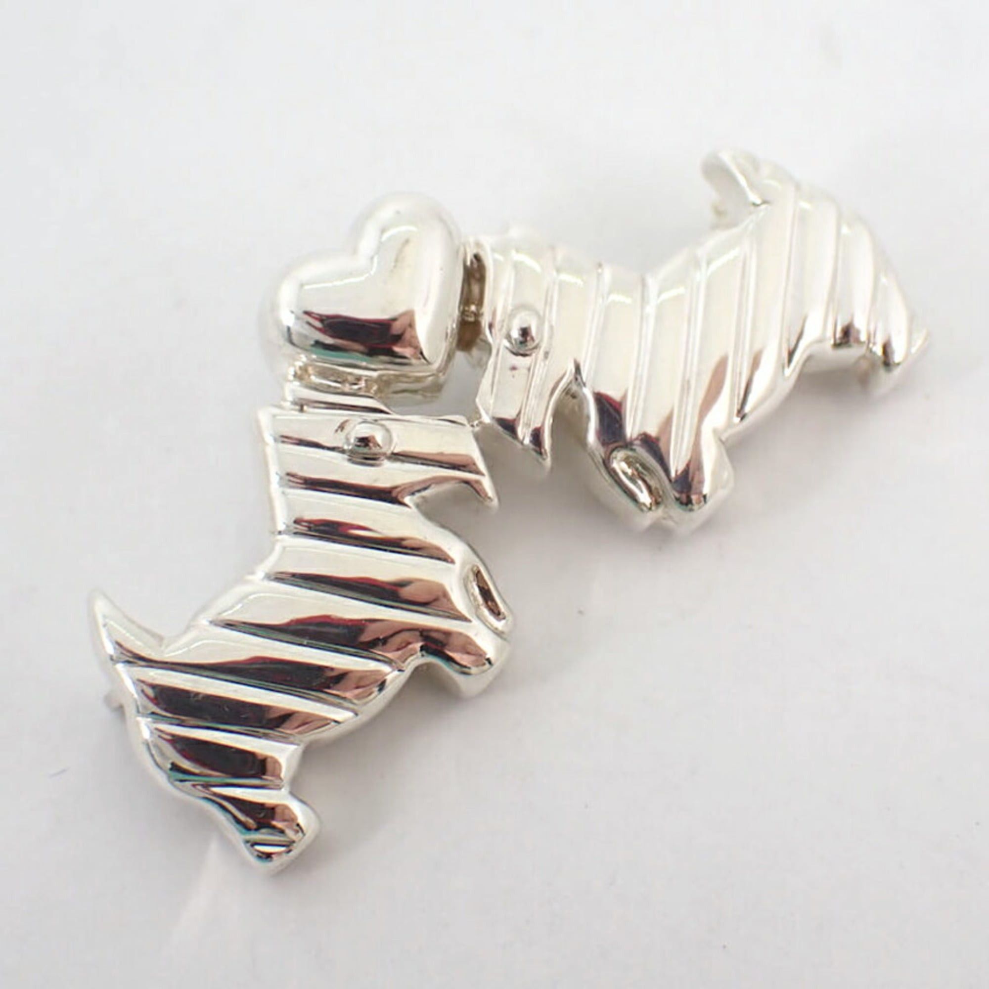 TIFFANY 925 Scottish Terrier & Heart Brooch