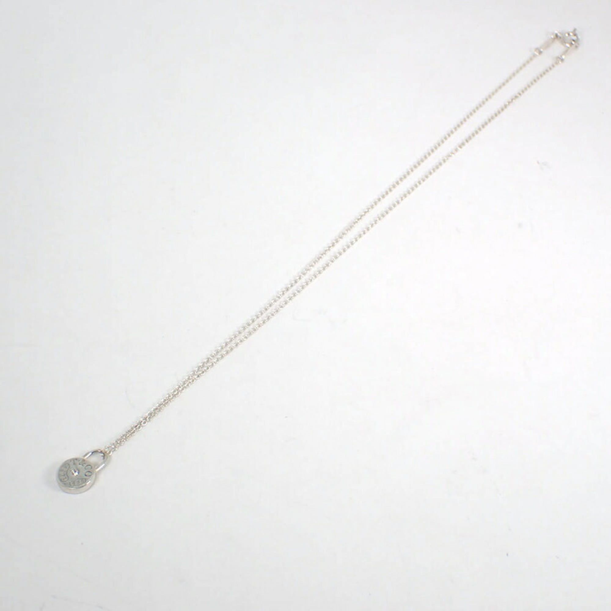 Tiffany & Co. TIFFANY 925 Diamond 1pc 1837 Round Lock Pendant Necklace Size ONE SIZE - 6 Thumbnail