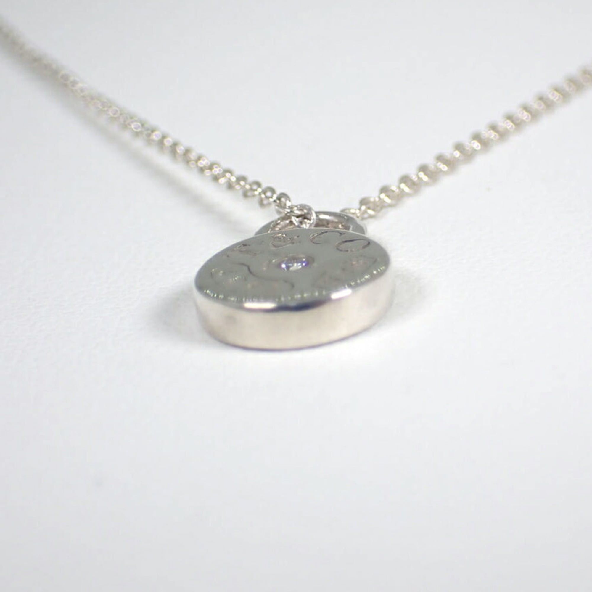 Tiffany & Co. TIFFANY 925 Diamond 1pc 1837 Round Lock Pendant Necklace Size ONE SIZE - 5 Thumbnail