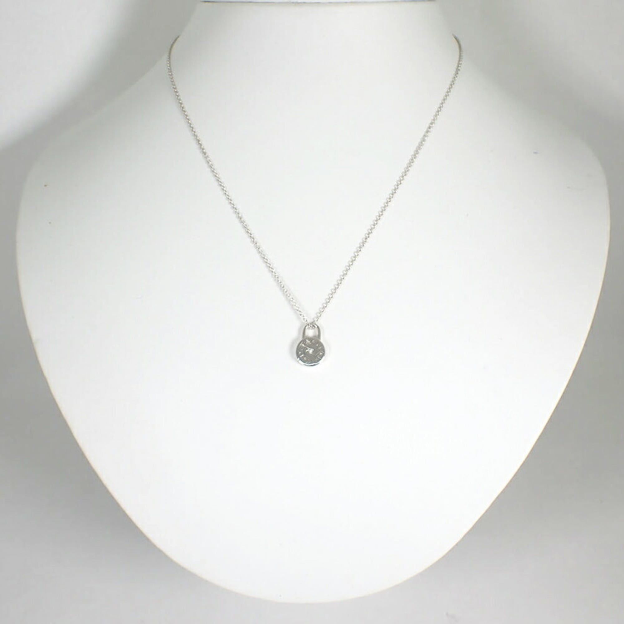 Tiffany & Co. TIFFANY 925 Diamond 1pc 1837 Round Lock Pendant Necklace Size ONE SIZE - 3 Thumbnail