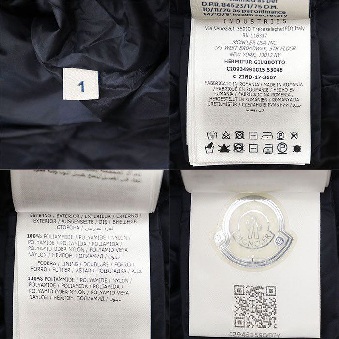 Moncler Moncler Moncler HERMIFUR GIUBOTTO Nylon Down Jacket Textile Outerwear HERMIFUR GIUBOTTO DUTY FREE for USA Size ONE SIZE - 10 Thumbnail