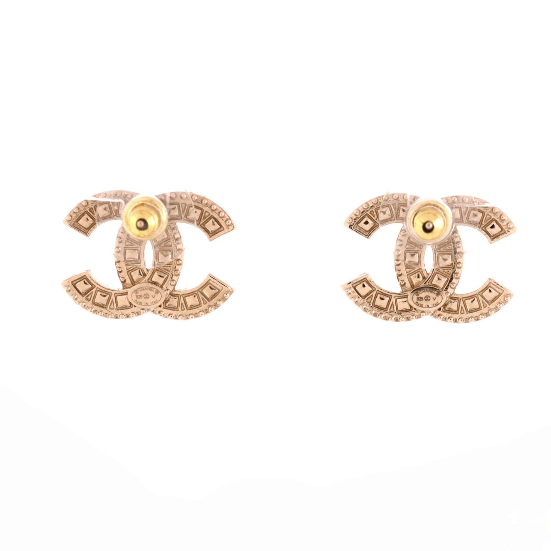 Chanel CC Stud Earrings Size ONE SIZE - 3 Thumbnail