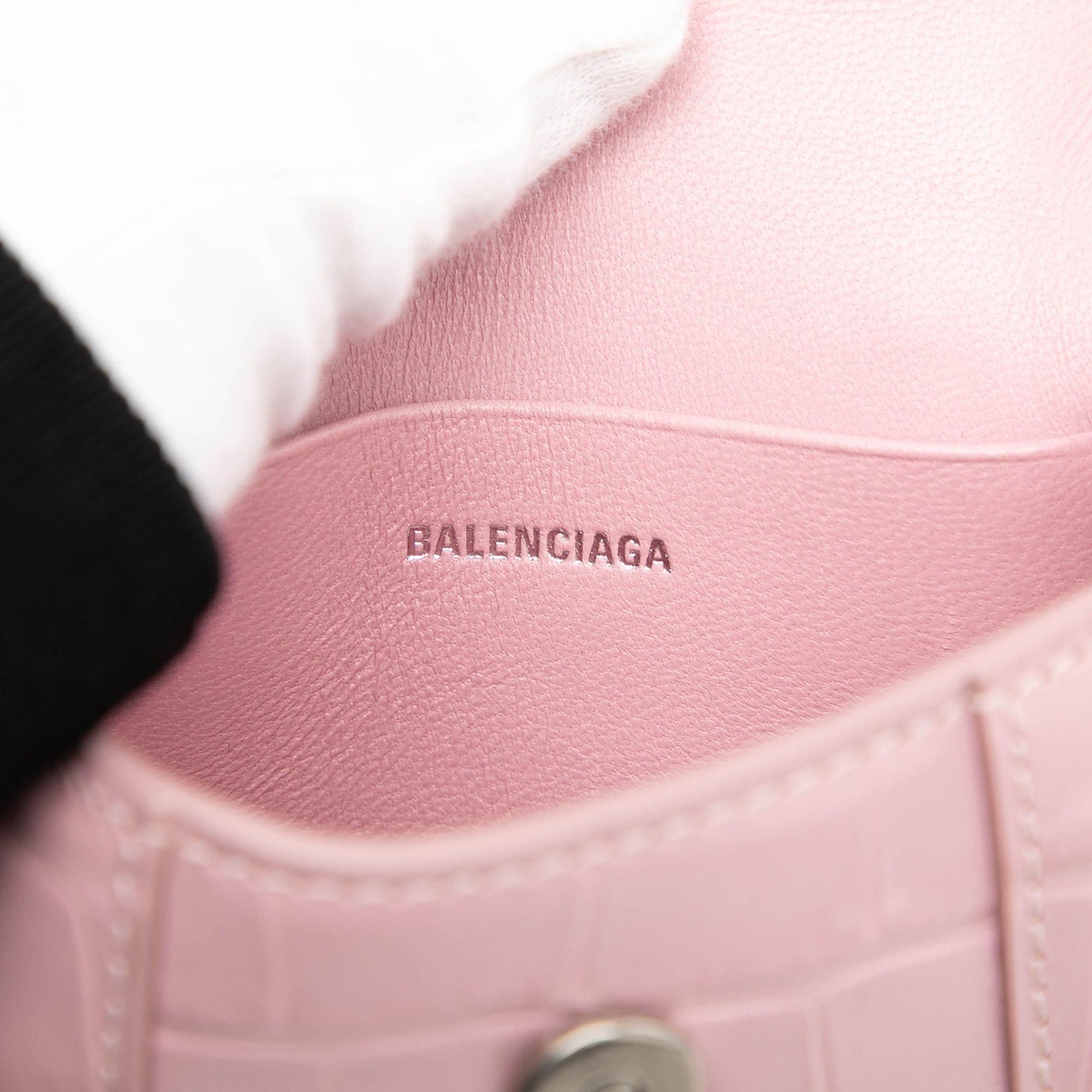 Balenciaga Balenciaga Nano Croc Embossed Hourglass Top Handle Bag Size ONE SIZE - 5 Thumbnail