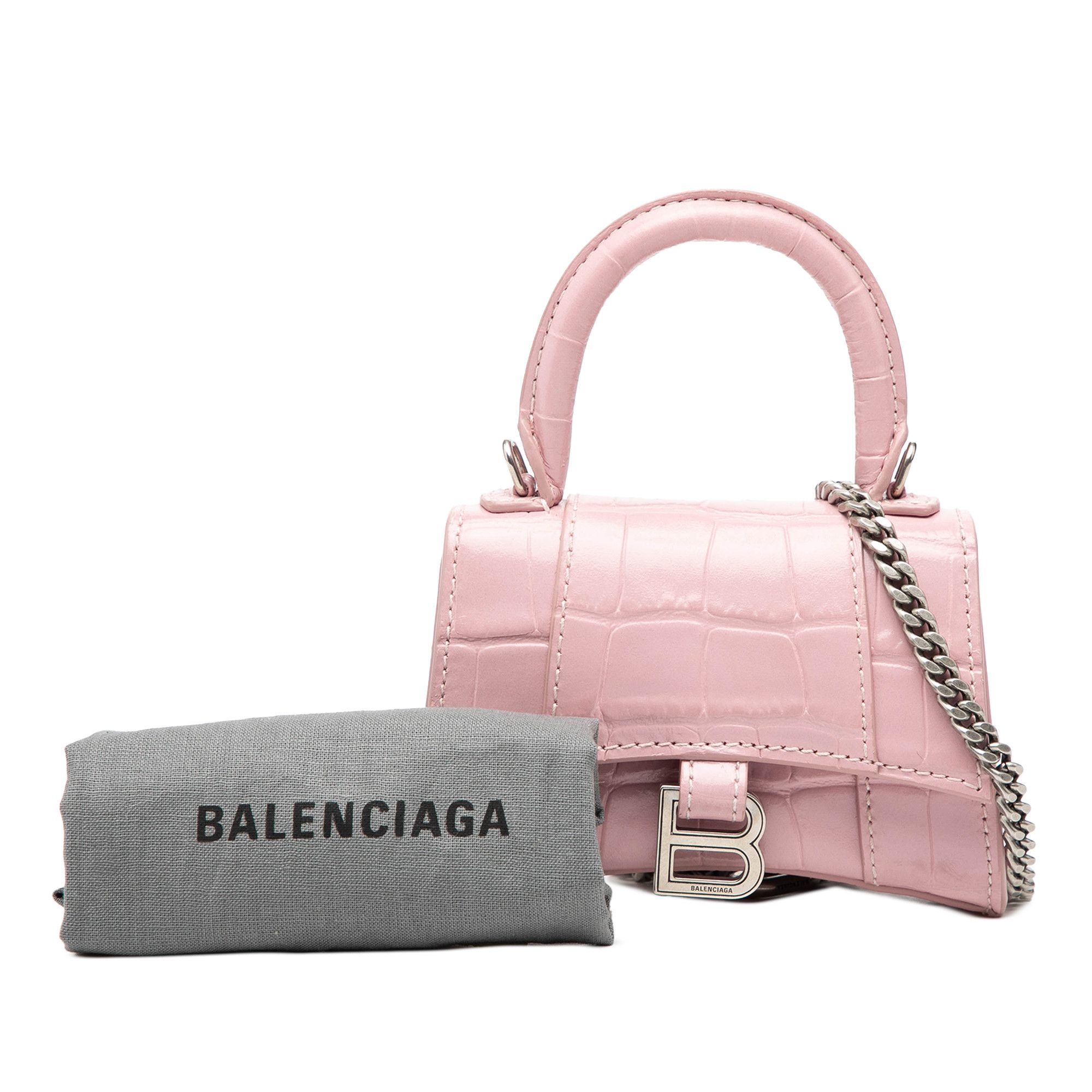 Balenciaga Balenciaga Nano Croc Embossed Hourglass Top Handle Bag Size ONE SIZE - 8 Thumbnail