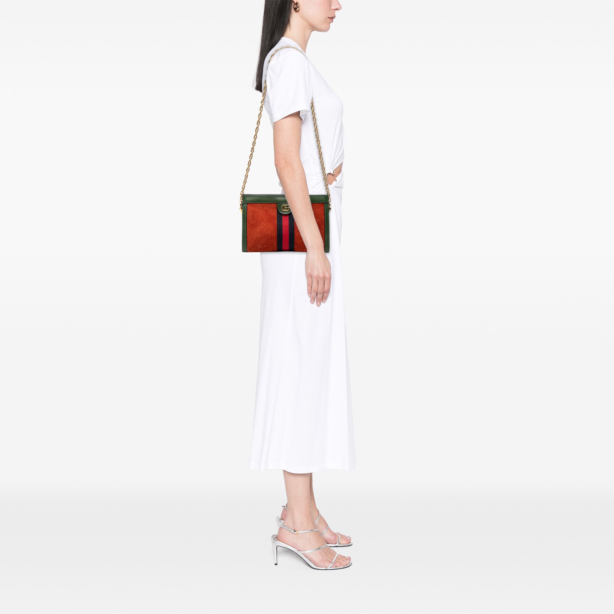 Gucci Gucci Small Suede Web Ophidia Chain Crossbody Size ONE SIZE - 7 Thumbnail