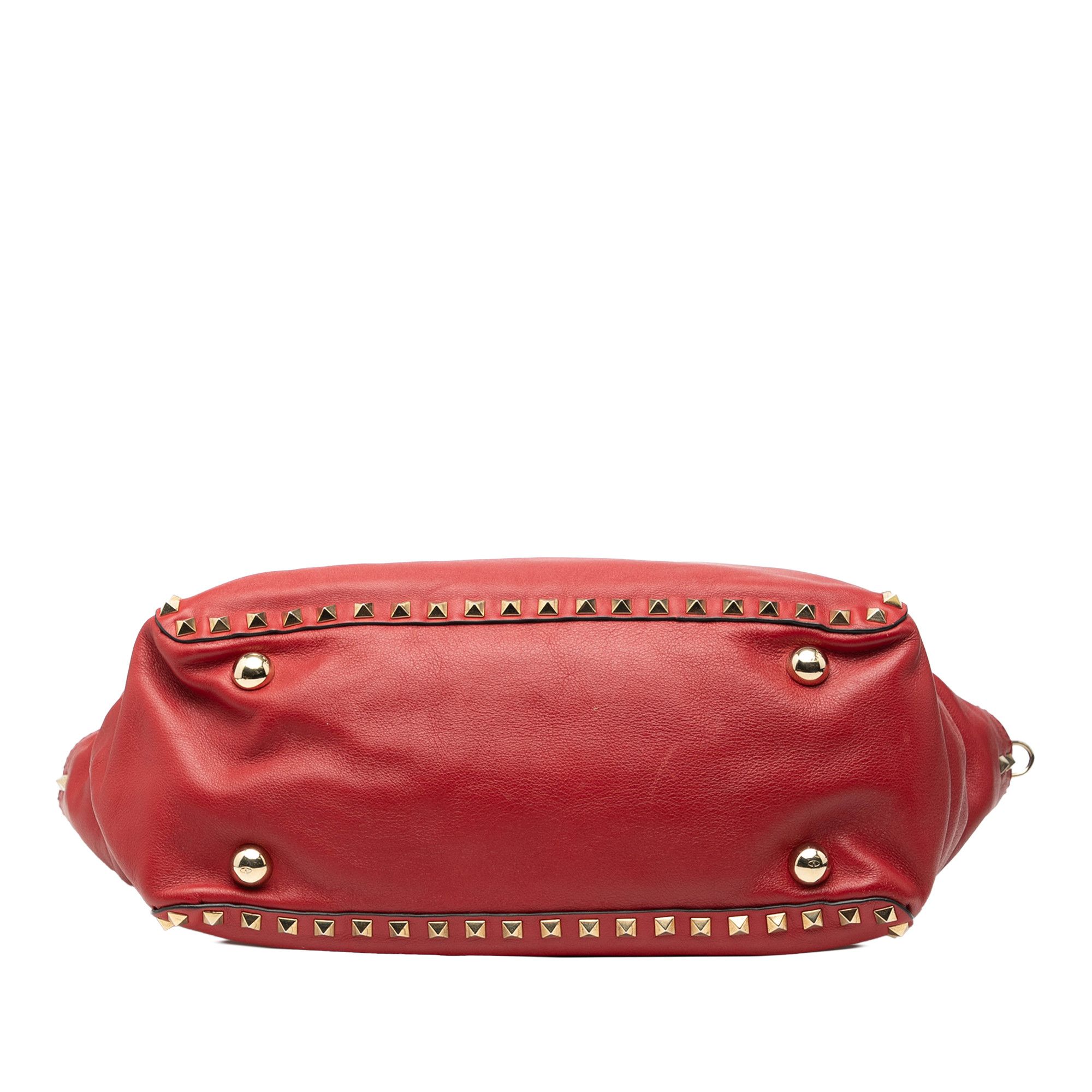 Valentino Valentino Medium Leather Rockstud Trapeze Flap Satchel Size ONE SIZE - 3 Thumbnail