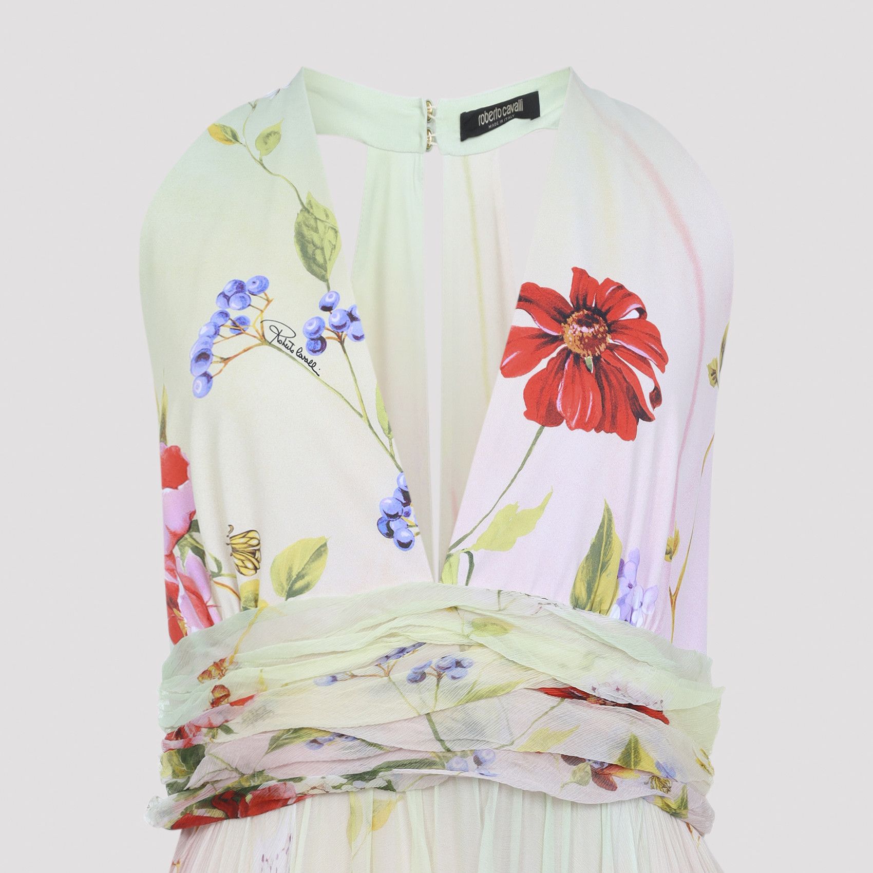 Roberto Cavalli Roberto Cavalli Miami Flowers Long Dress Size M / US 6-8 / IT 42-44 - 3 Thumbnail