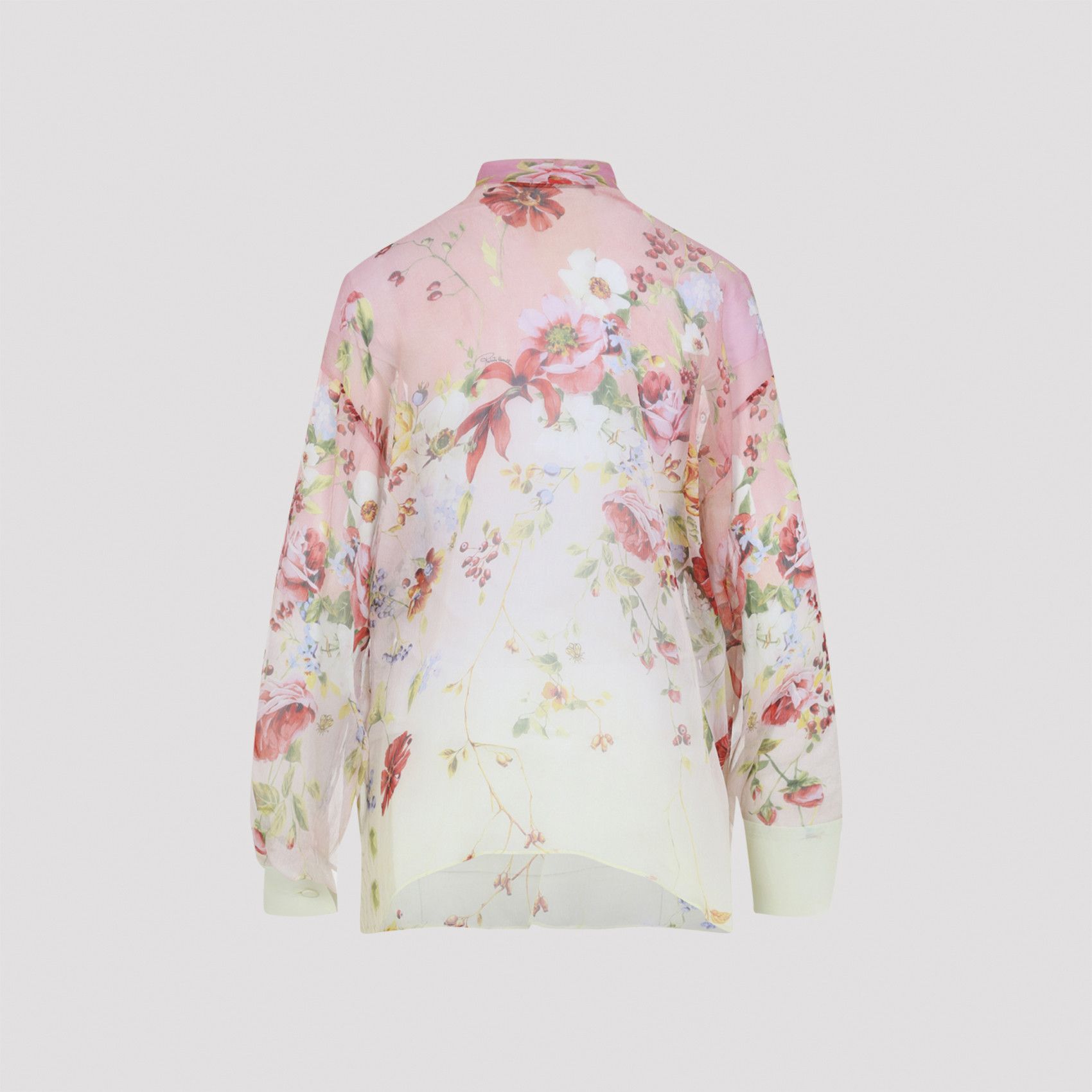 Roberto Cavalli Roberto Cavalli Miami Flowers Blouse Size M / US 6-8 / IT 42-44 - 2 Thumbnail