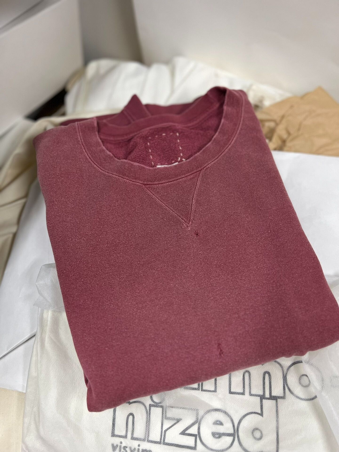 Visvim VISVIM Amplus Sweat 3/4 Crash Red Size US XL / EU 56 / 4 - 9 Thumbnail