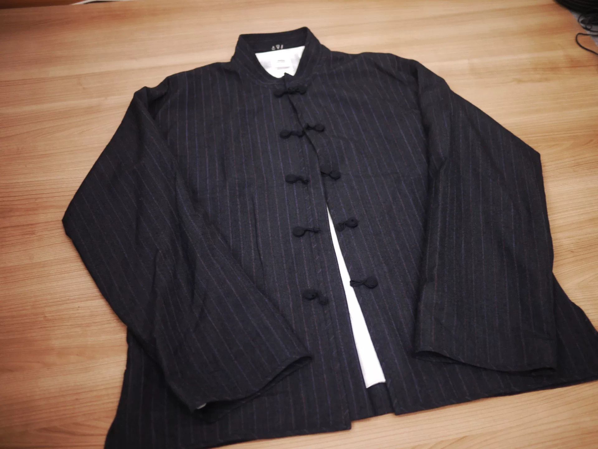 Visvim VISVIM DHARIA SHIRT PINSTRIPE BLACK Size US L / EU 52-54 / 3 - 2 Thumbnail