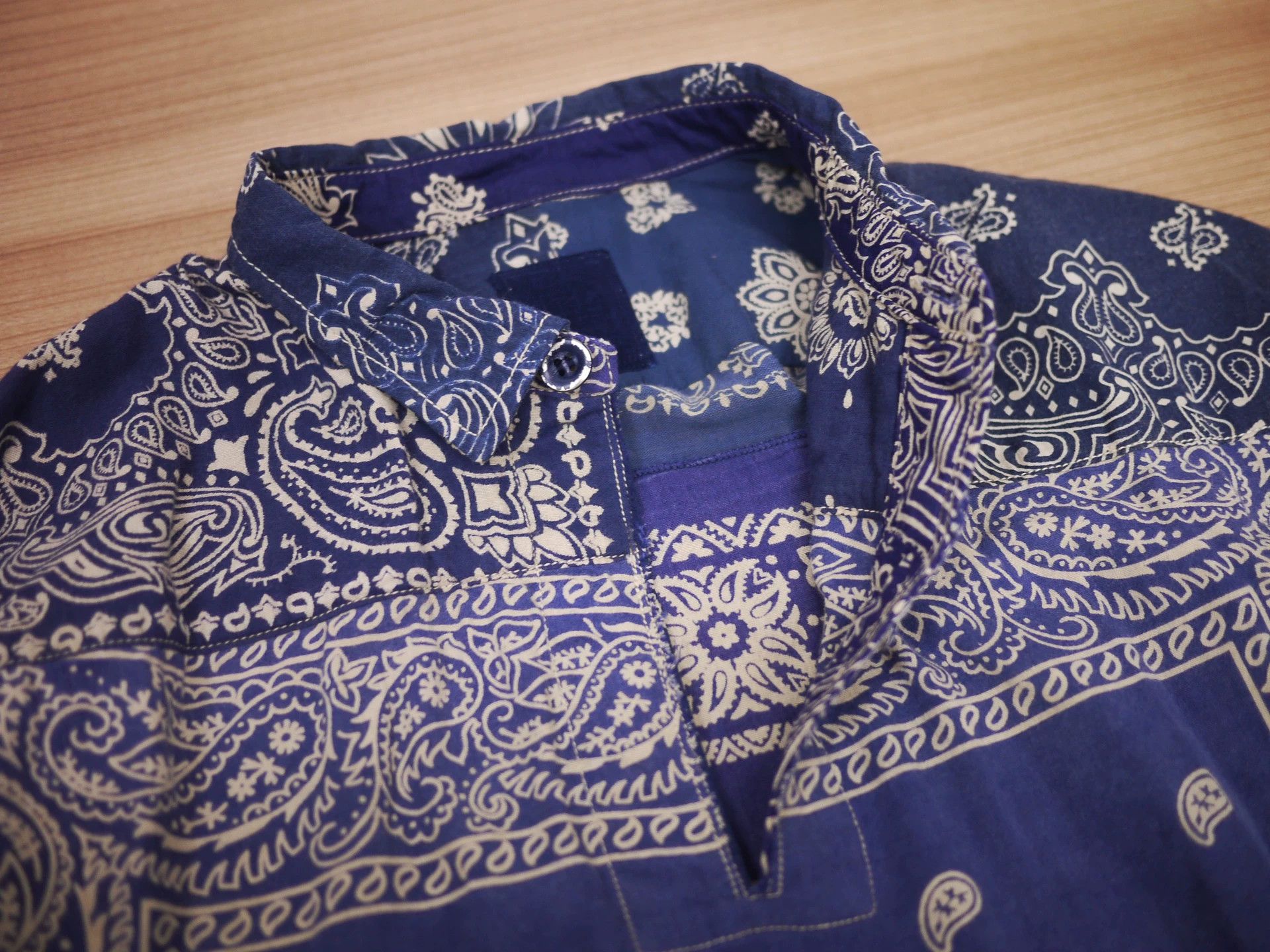 Visvim Visvim ICT Kerchief Tunic Shirt Navy Size US S / EU 44-46 / 1 - 5 Thumbnail