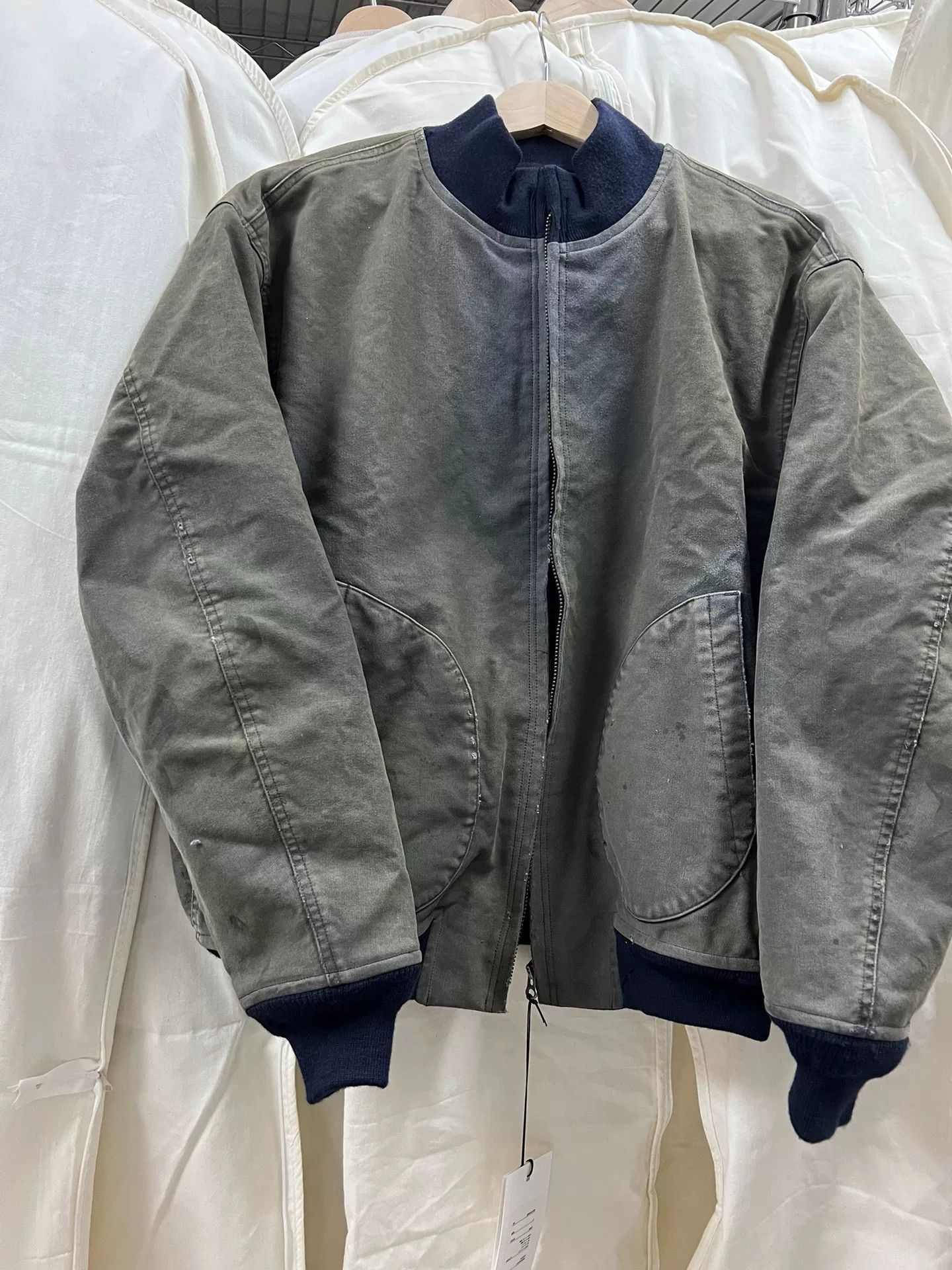 A.PRESSE Vintage WW2 US NAVY Blue Deck Jacket Size US M / EU 48-50 / 2 - 2 Thumbnail