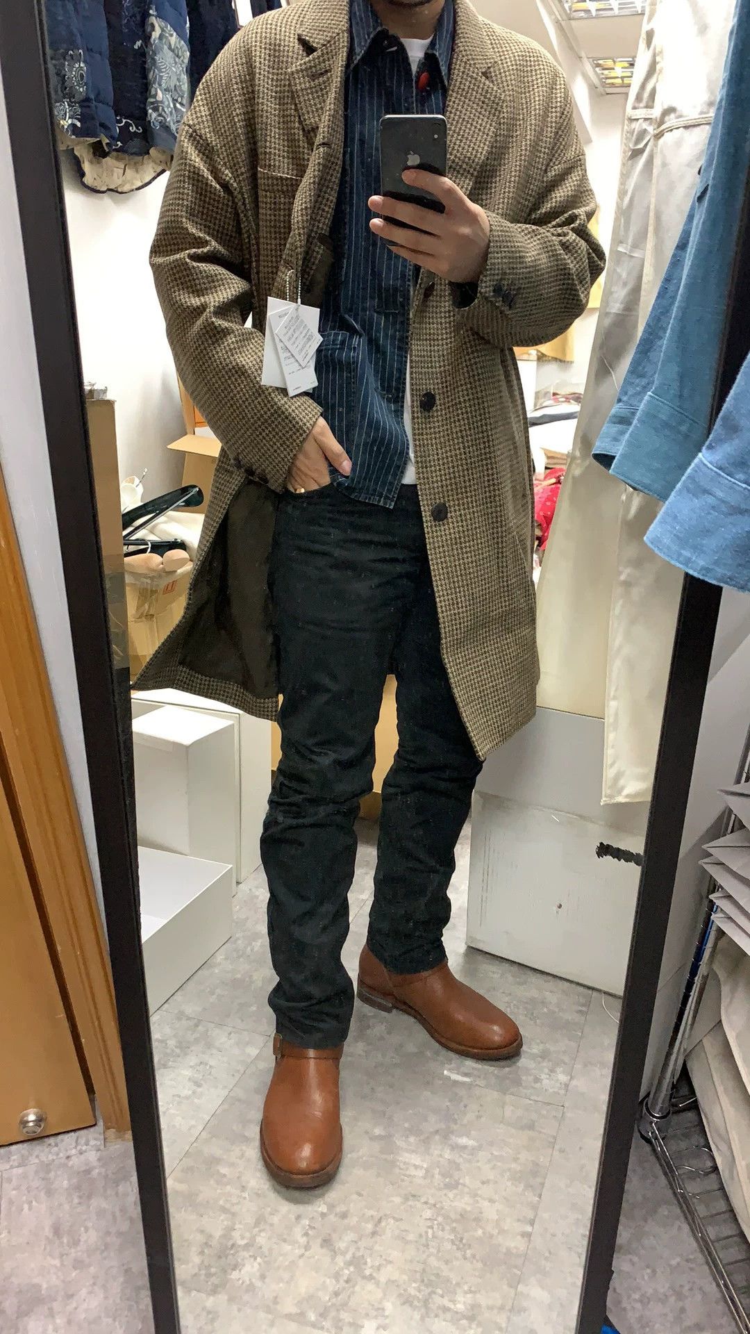 Visvim Visvim Hammons Tweed Coat for Sale Size US S / EU 44-46 / 1 - 7 Thumbnail
