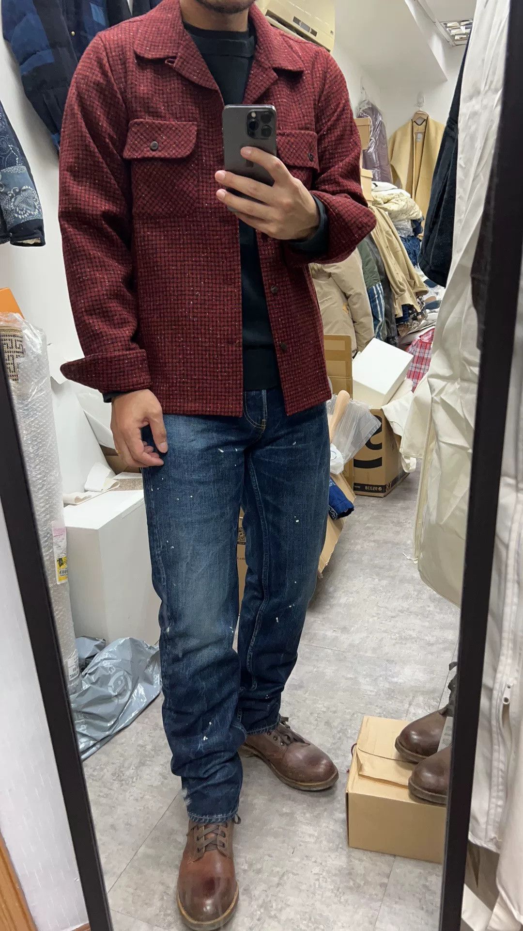 Visvim Visvim ICT Boomer Shirt in Red Size US M / EU 48-50 / 2 - 9 Thumbnail