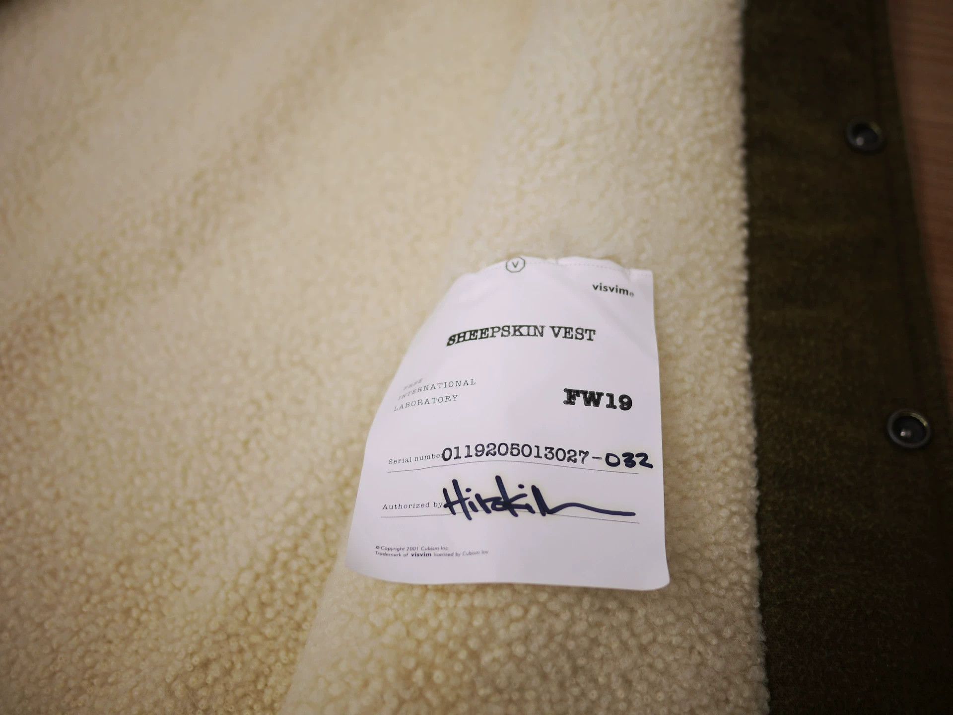 Visvim 19AW VISVIM Sheepskin Vest in Olive Size US M / EU 48-50 / 2 - 8 Thumbnail