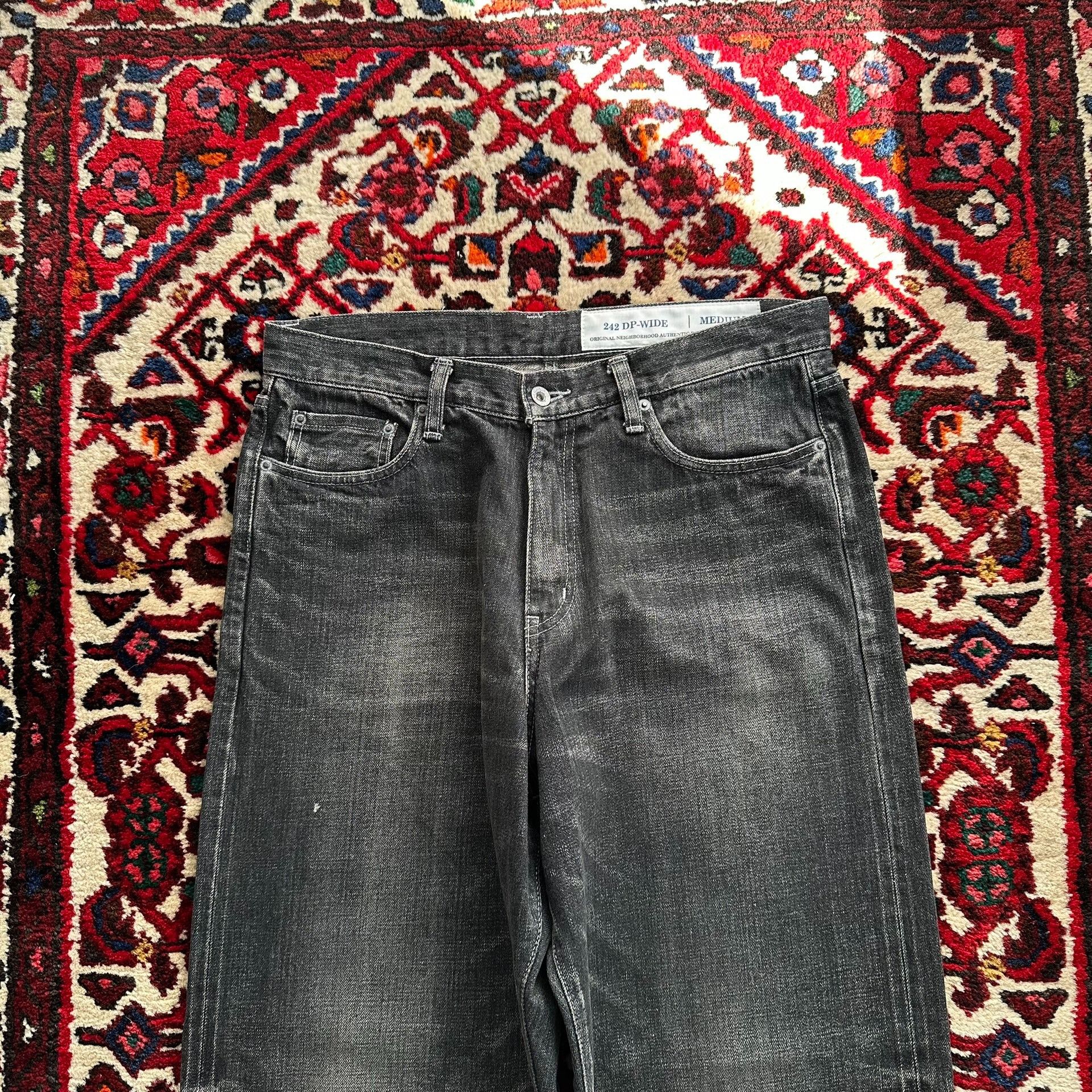 Neighborhood Neighborhood 24AW Washed Wide Jeans Black Size US 28 / EU 44 - 4 Thumbnail