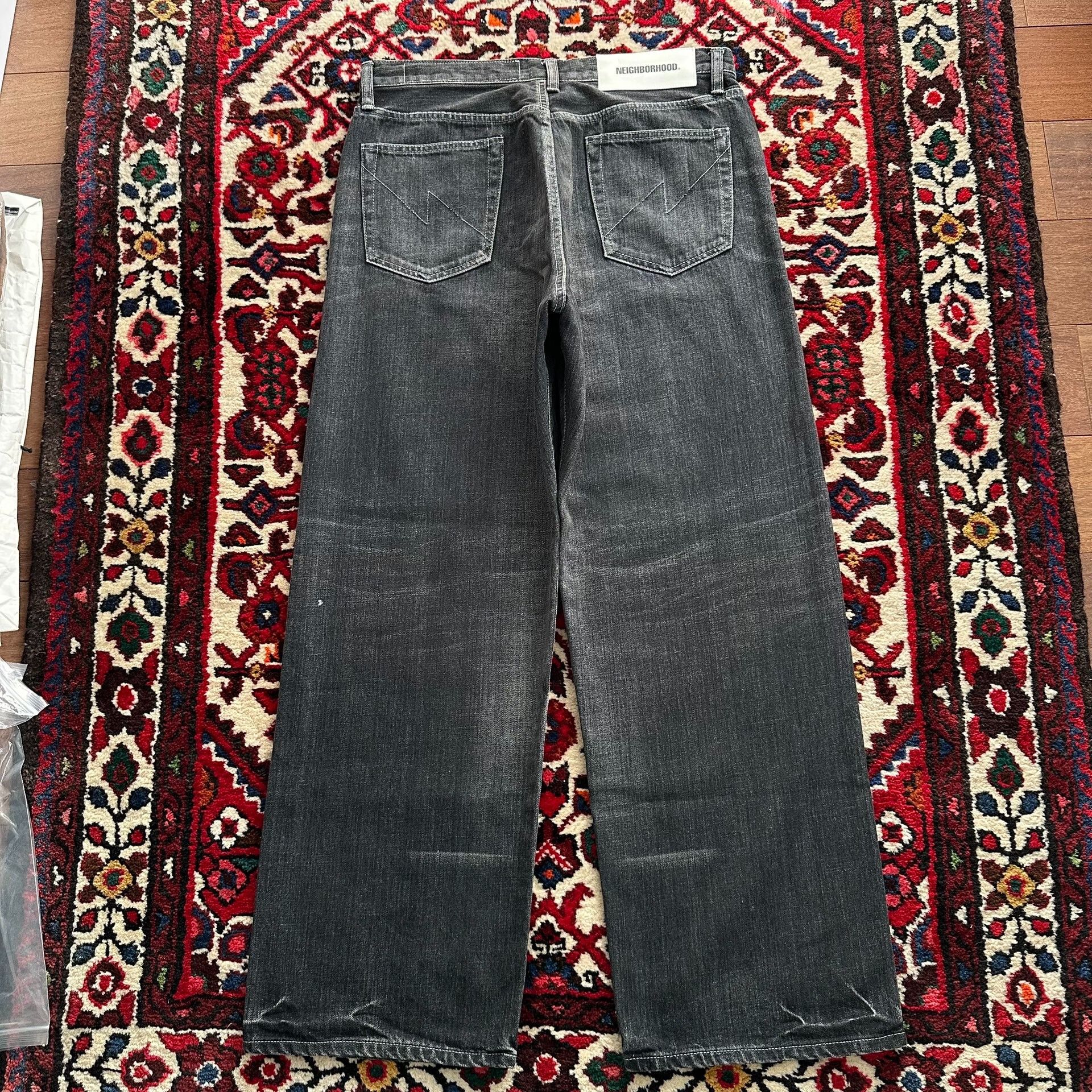 Neighborhood Neighborhood 24AW Washed Wide Jeans Black Size US 28 / EU 44 - 3 Thumbnail
