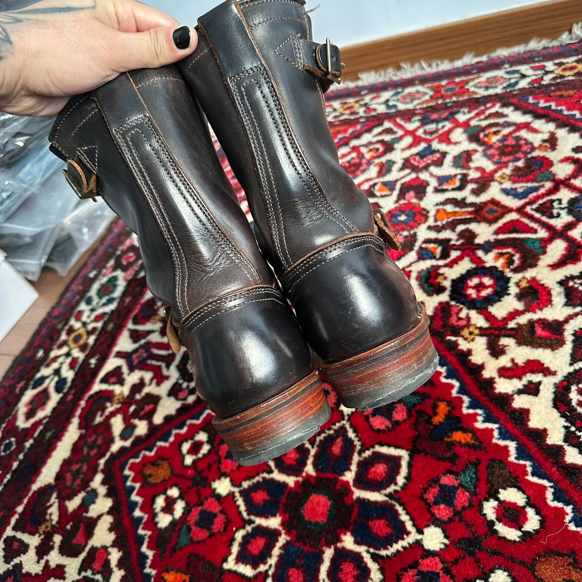 Viberg Viberg Engineer Boots in Dark Brown Leather Size US 7.5 / EU 40-41 - 8 Thumbnail
