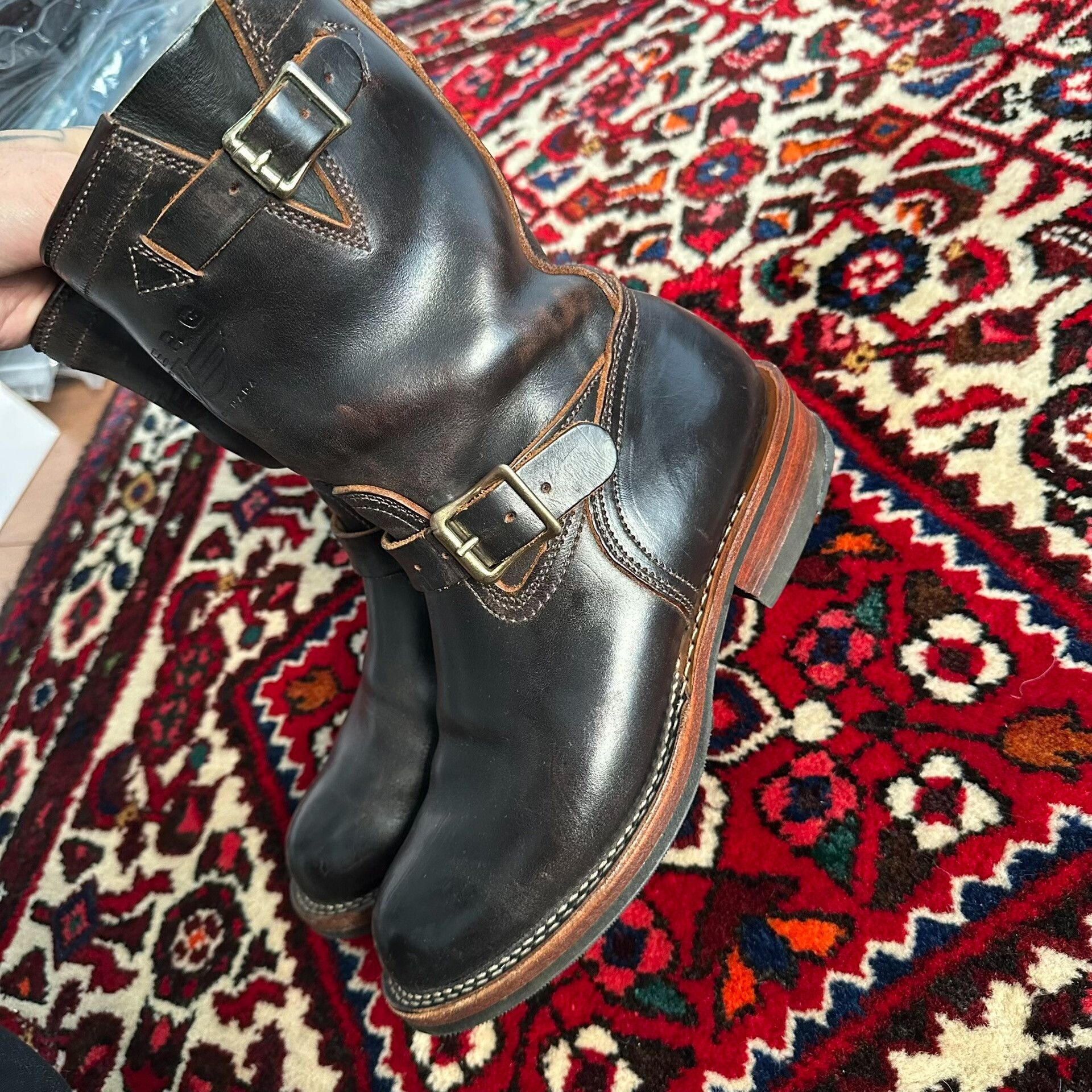 Viberg Viberg Engineer Boots in Dark Brown Leather Size US 7.5 / EU 40-41 - 4 Thumbnail