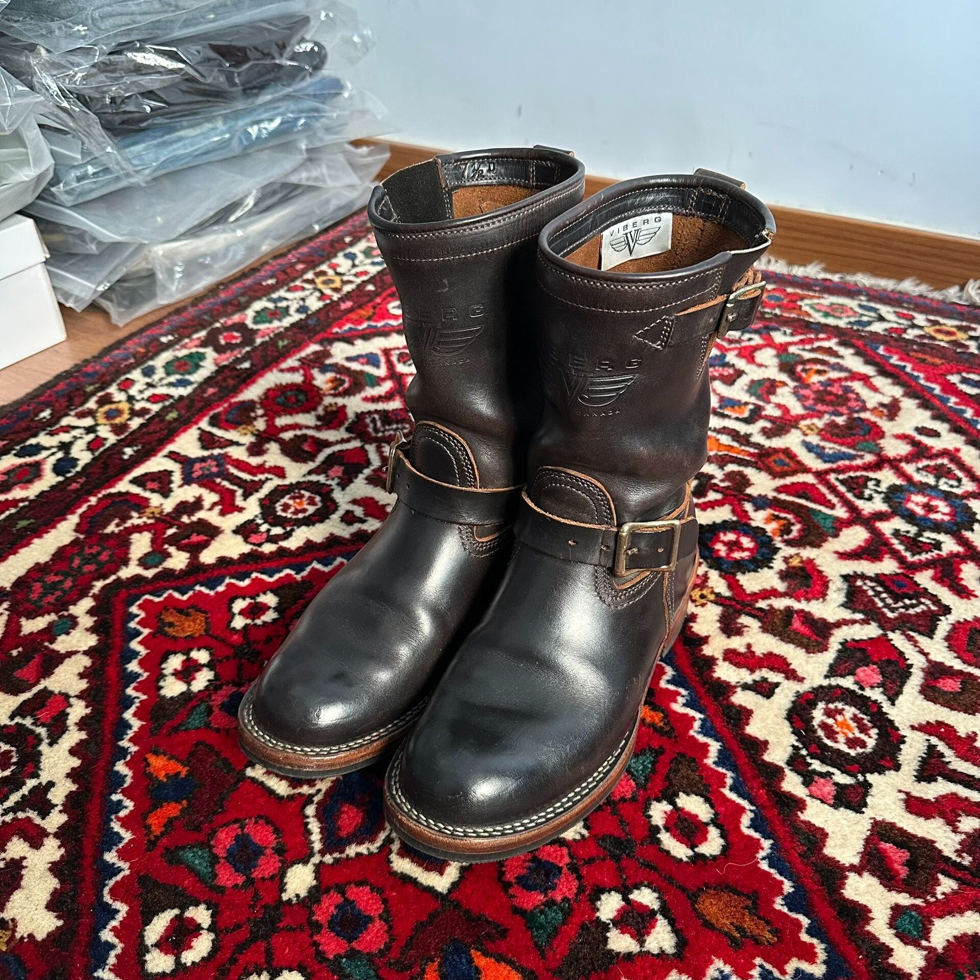 Viberg Viberg Engineer Boots in Dark Brown Leather Size US 7.5 / EU 40-41 - 2 Thumbnail