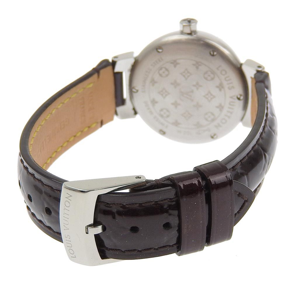 Louis Vuitton Louis Vuitton Louis Vuitton Tambour Monogram Vernis Stainless Steel Watch Metal Quartz Q12M3 DUTY FREE for USA Size ONE SIZE - 4 Thumbnail