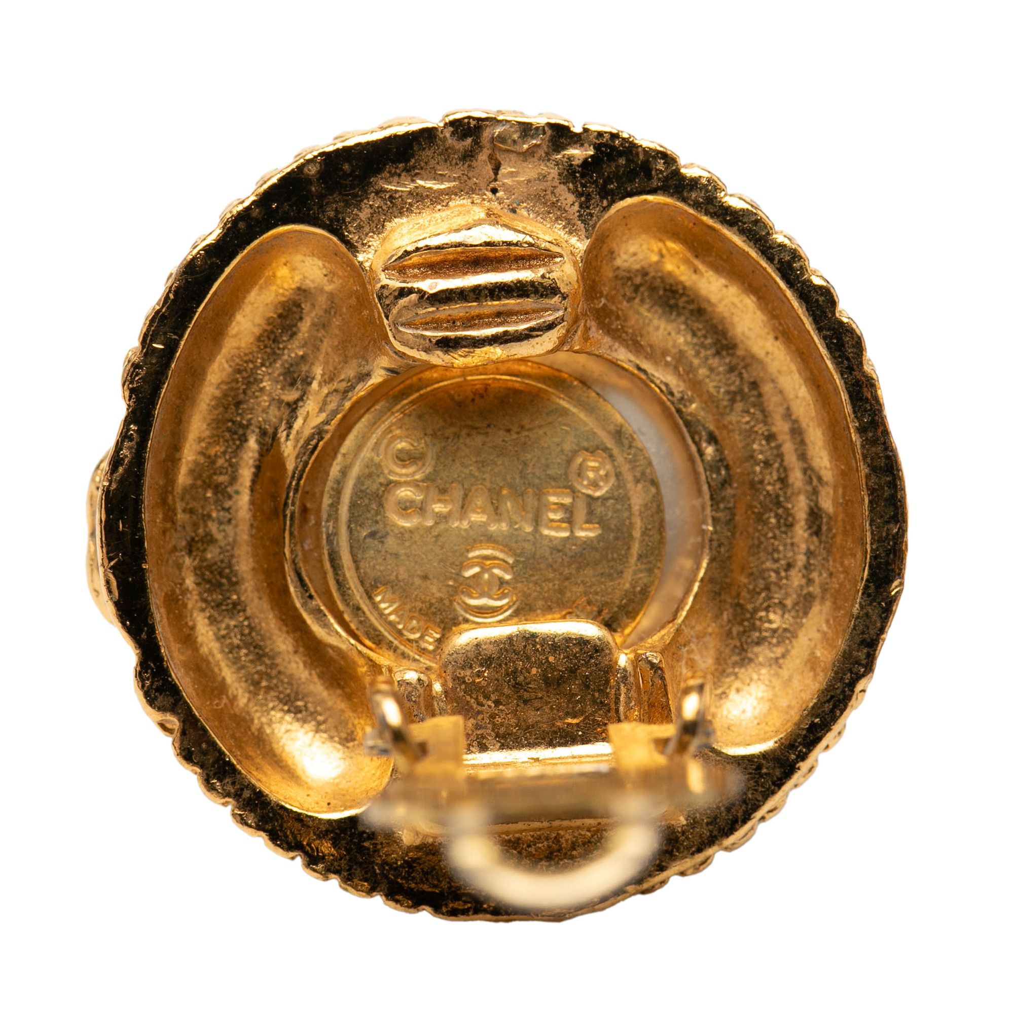 Chanel Chanel Gold Plated Faux Pearl Clip on Earrings Size ONE SIZE - 3 Thumbnail