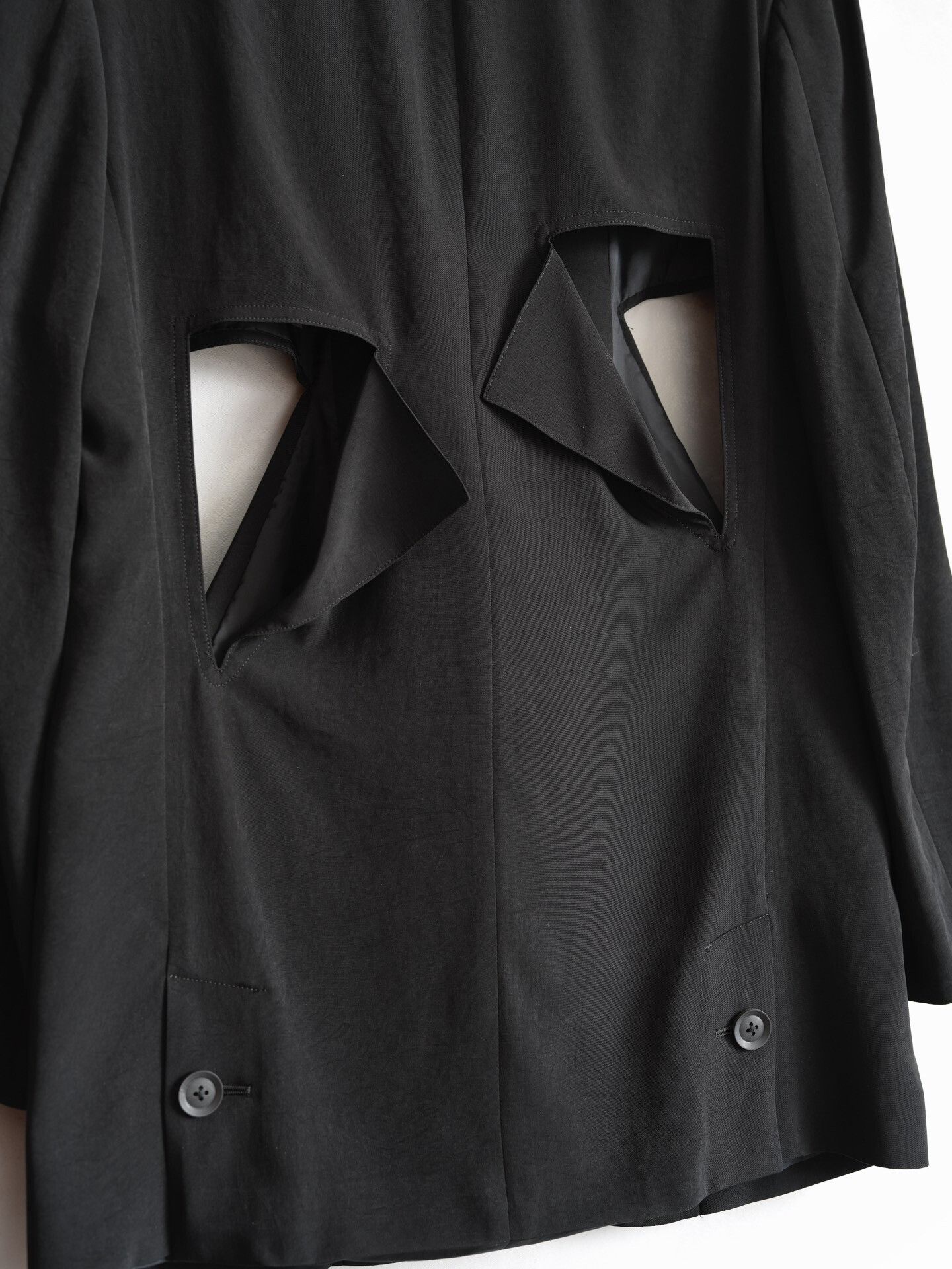 Yohji Yamamoto Yohji Yamamoto Black Cutout Coat Size M / US 6-8 / IT 42-44 - 7 Thumbnail