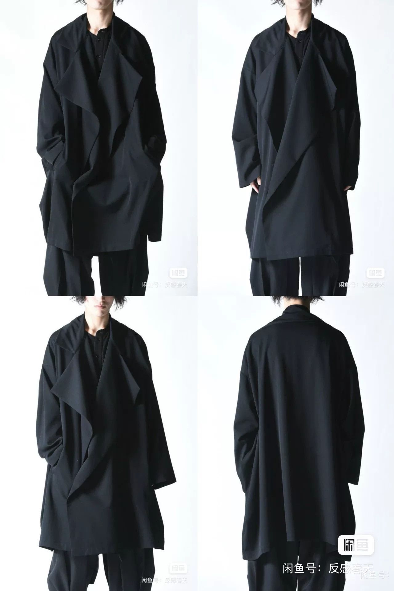 Yohji Yamamoto Yohji Yamamoto Black Wool Coat Size US M / EU 48-50 / 2 - 3 Thumbnail