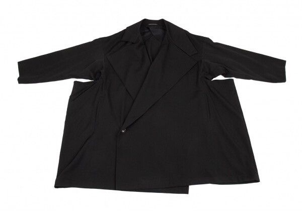 Yohji Yamamoto Yohji Yamamoto Black Cape Jacket Size US M / EU 48-50 / 2 - 2 Thumbnail