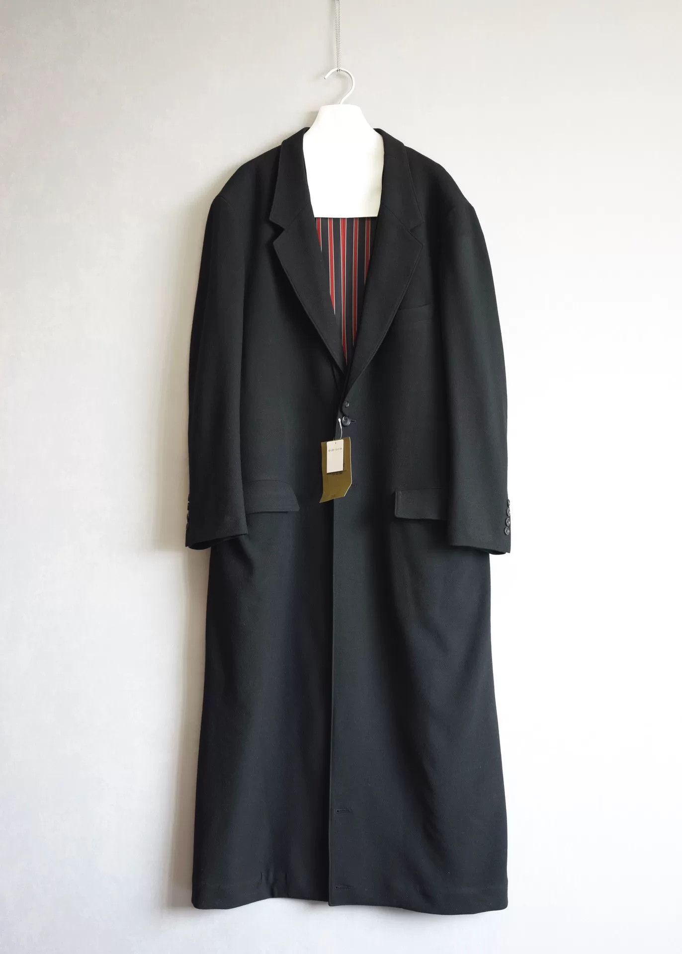 Yohji Yamamoto Yohji Yamamoto Black Flannel Coat Size XL / US 12-14 / IT 48-50 - 2 Thumbnail