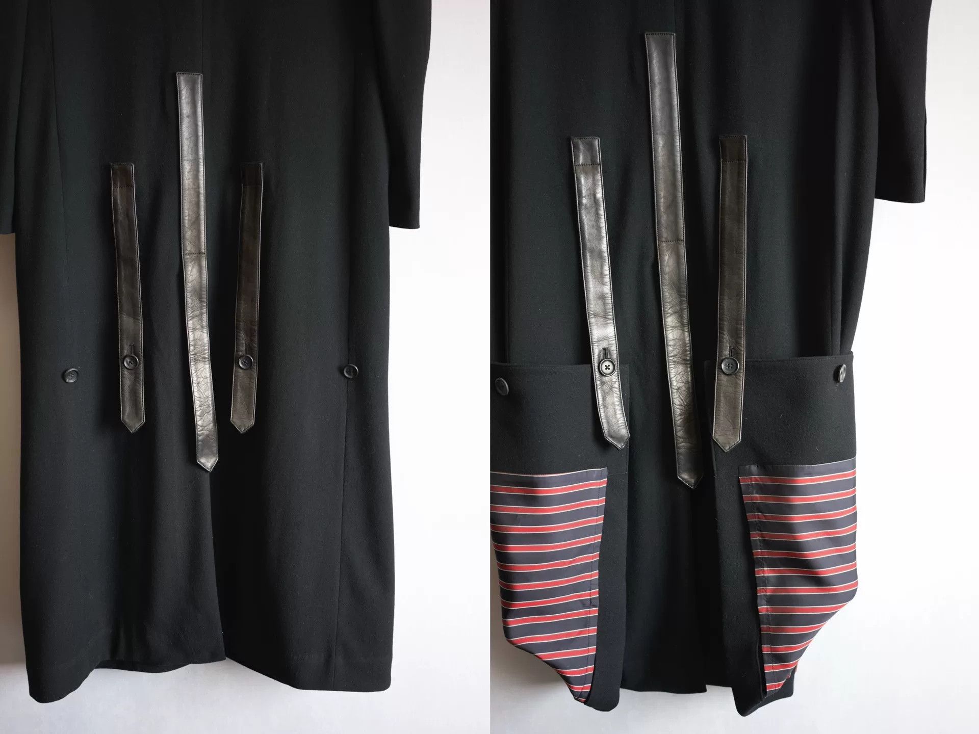 Yohji Yamamoto Yohji Yamamoto Black Flannel Coat Size XL / US 12-14 / IT 48-50 - 8 Thumbnail
