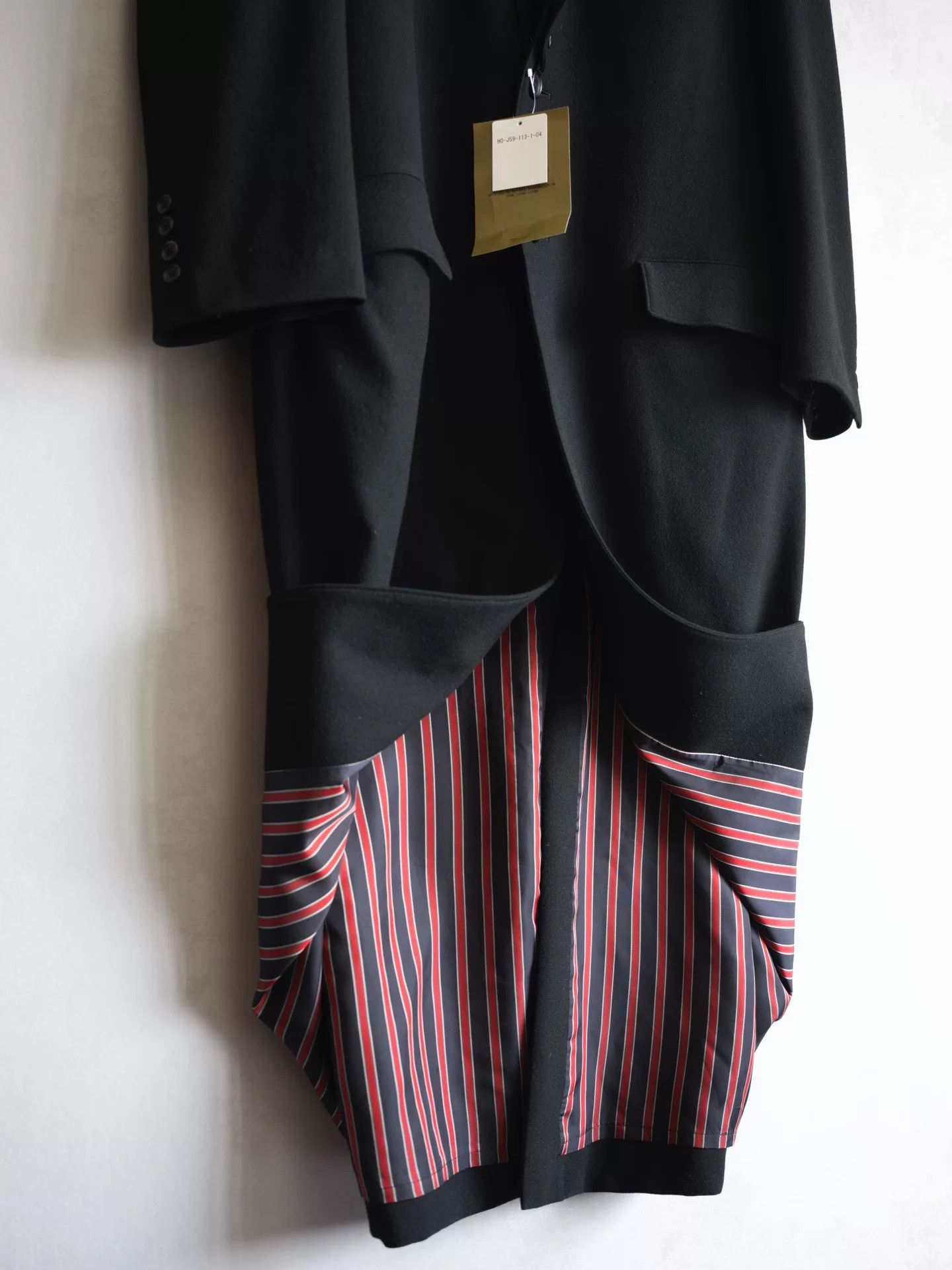 Yohji Yamamoto Yohji Yamamoto Black Flannel Coat Size XL / US 12-14 / IT 48-50 - 7 Thumbnail
