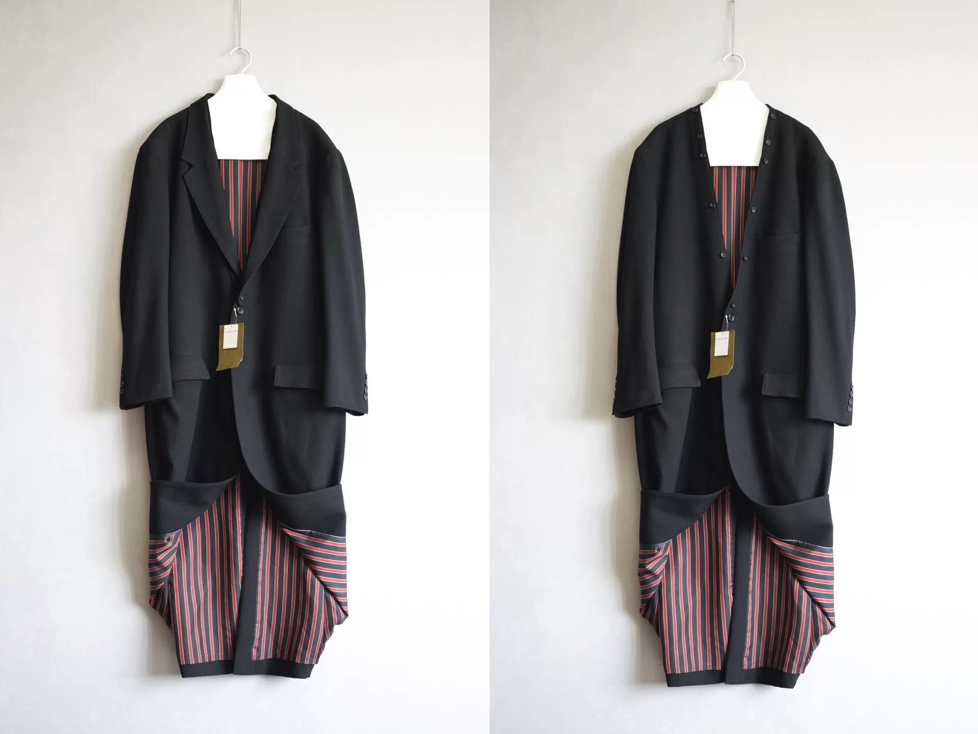 Yohji Yamamoto Yohji Yamamoto Black Flannel Coat Size XL / US 12-14 / IT 48-50 - 5 Thumbnail