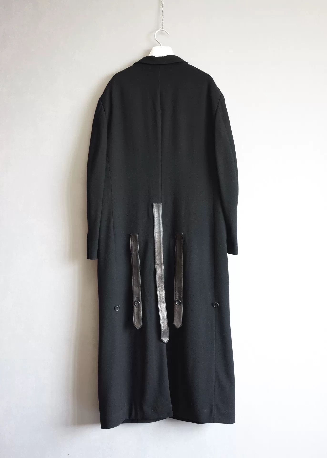Yohji Yamamoto Yohji Yamamoto Black Flannel Coat Size XL / US 12-14 / IT 48-50 - 4 Thumbnail