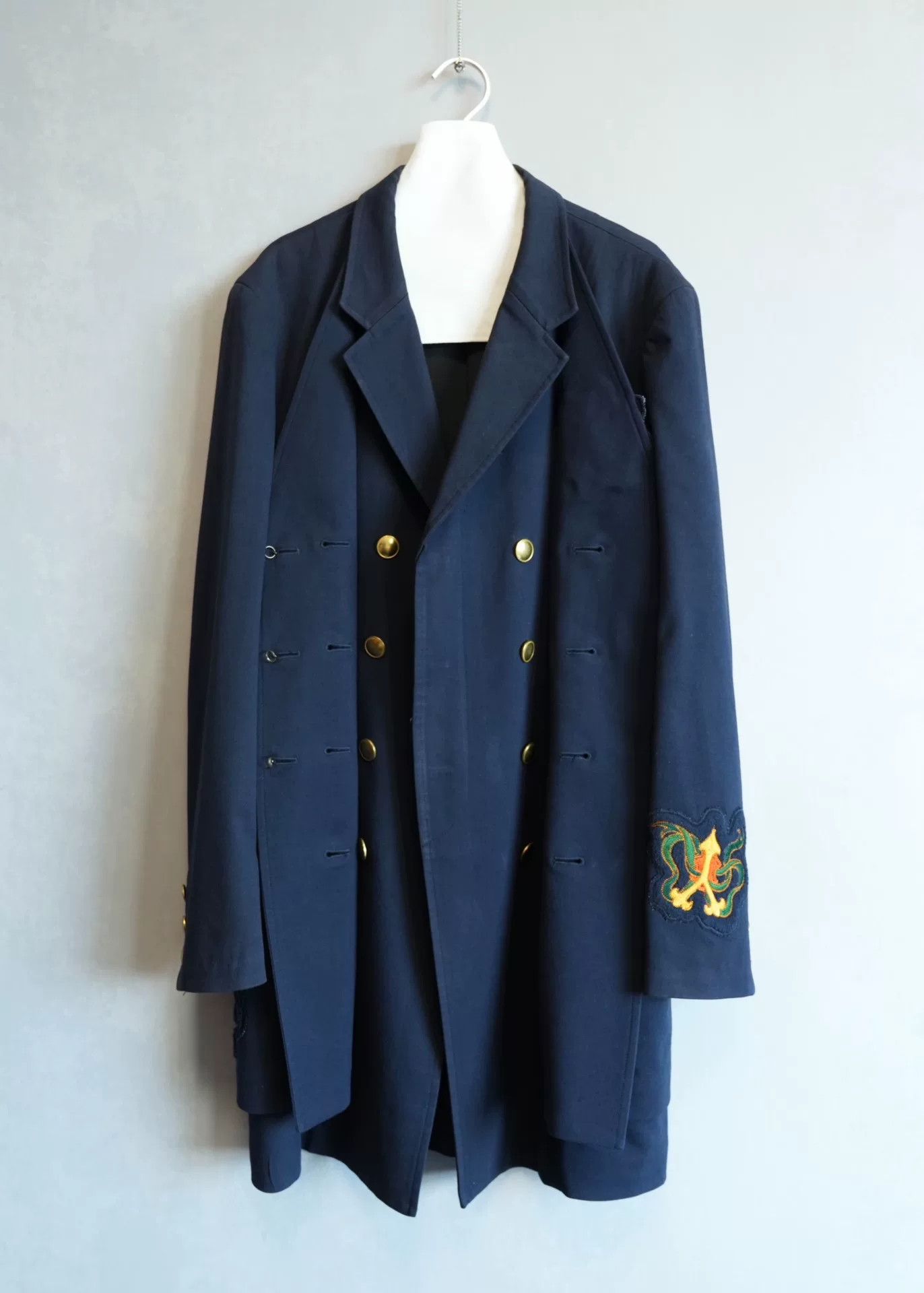 Yohji Yamamoto Yohji Yamamoto Double-Breasted Coat Size US L / EU 52-54 / 3 - 3 Thumbnail