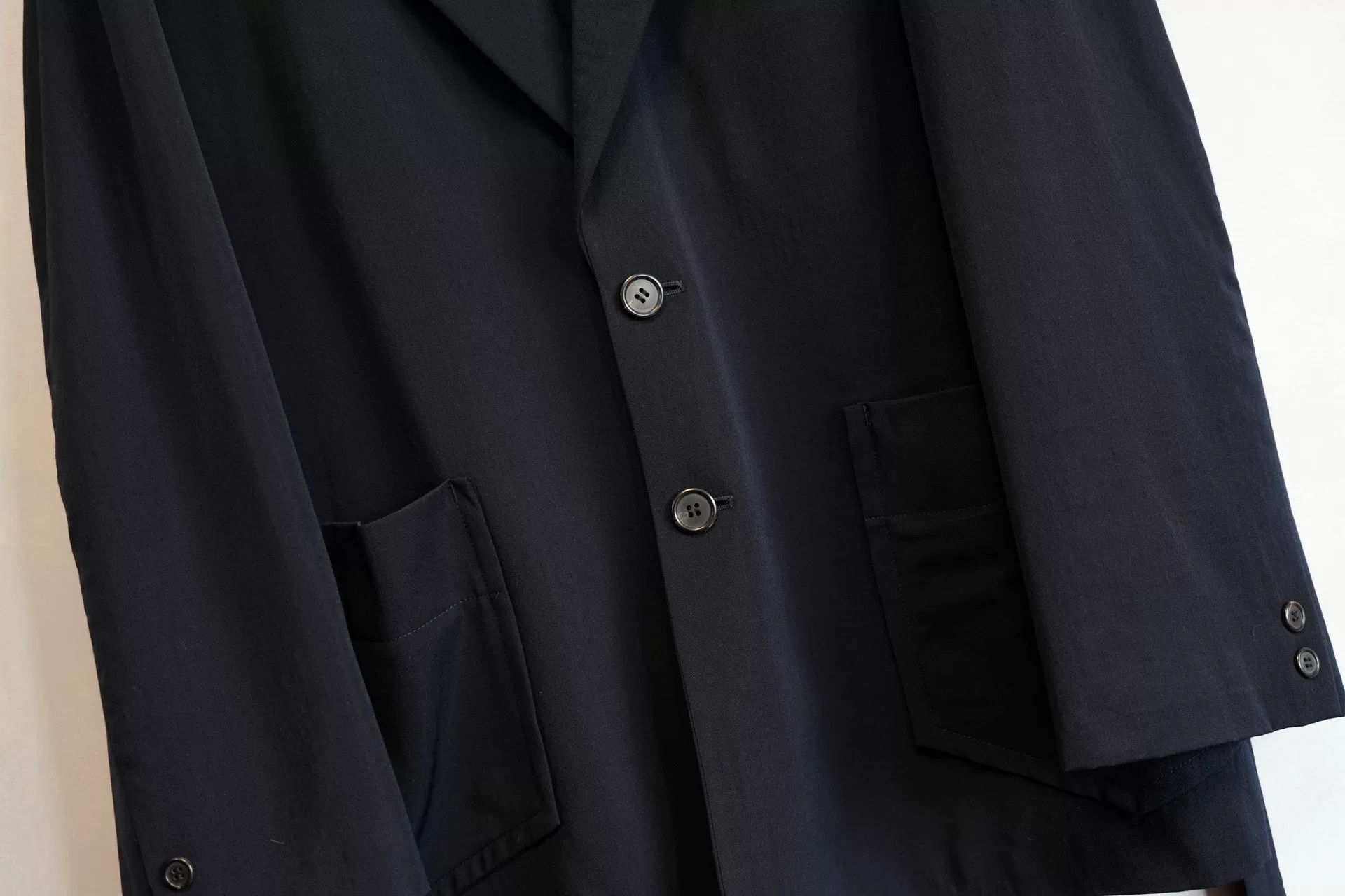 Yohji Yamamoto Yohji Yamamoto Wool Jacket Navy Blue Size US M / EU 48-50 / 2 - 6 Thumbnail