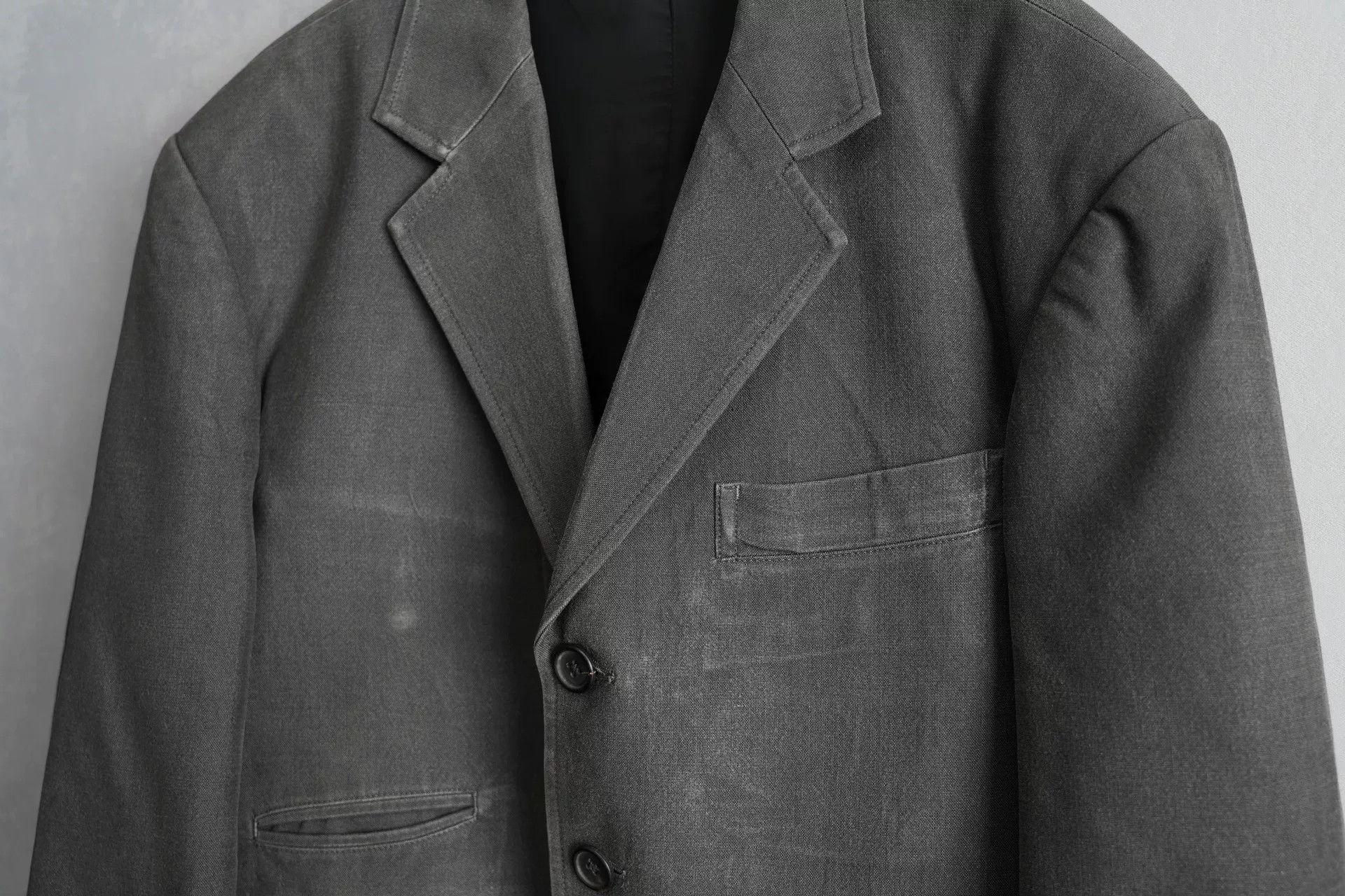 Yohji Yamamoto Yohji Yamamoto Gray Silk Jacket Size US M / EU 48-50 / 2 - 4 Thumbnail